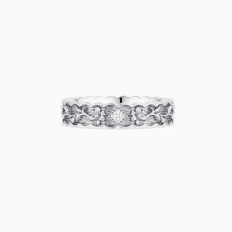 Lily Lumina White Topaz Band Ring made by Vanimy Jewelry