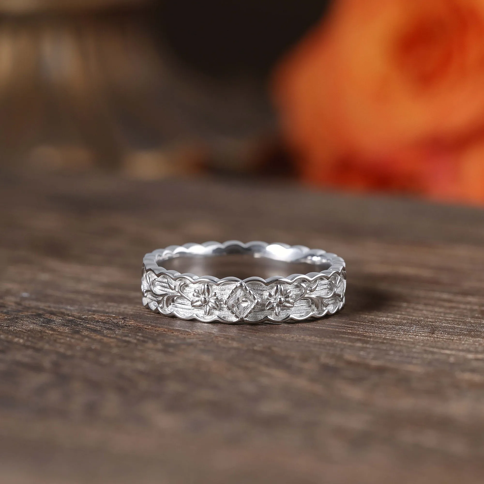 Lily Lumina White Topaz Band Ring sold by Vanimy Jewelry product image thumbnail 2