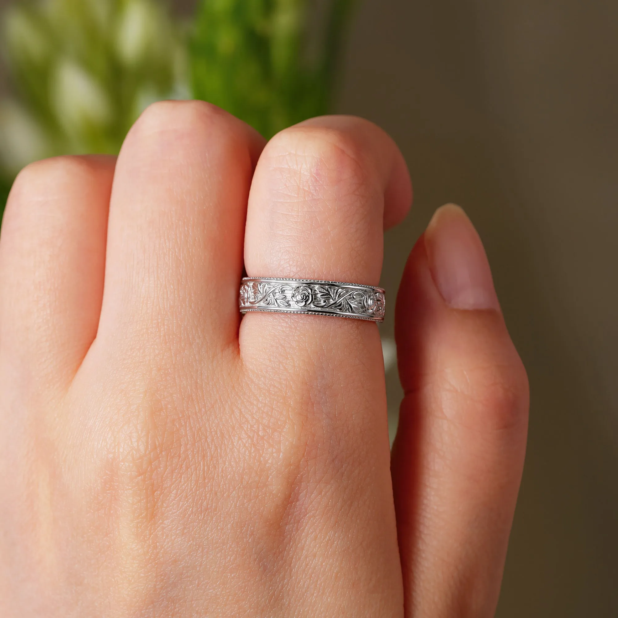 Rosera Vine Filigree Band Ring sold by Vanimy Jewelry product image thumbnail 3