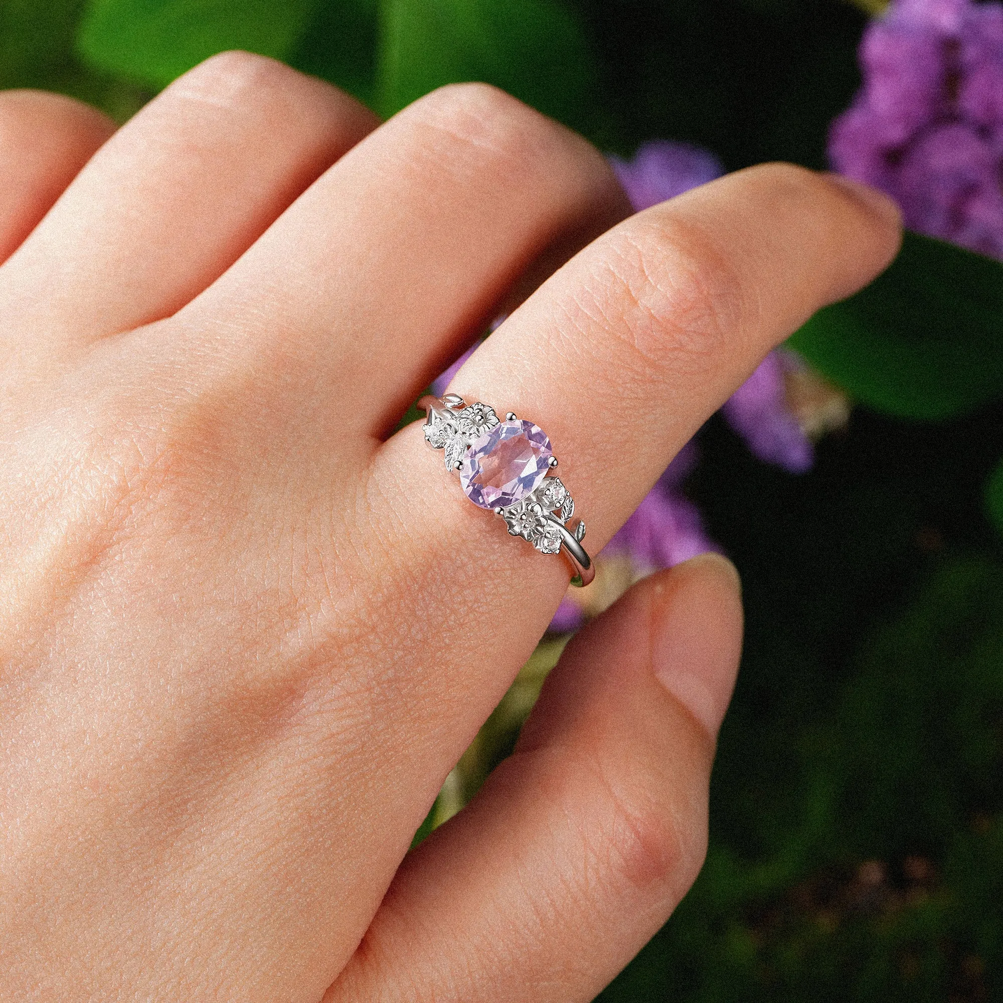 Lavanthe Bloom Lavender Amethyst Ring sold by Vanimy Jewelry product image thumbnail 3