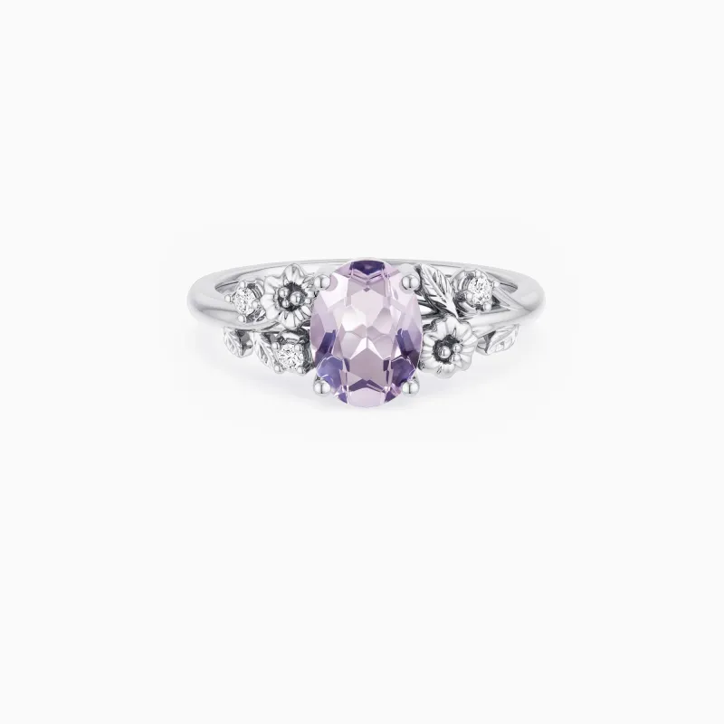 Lavanthe Bloom Lavender Amethyst Ring made by Vanimy Jewelry