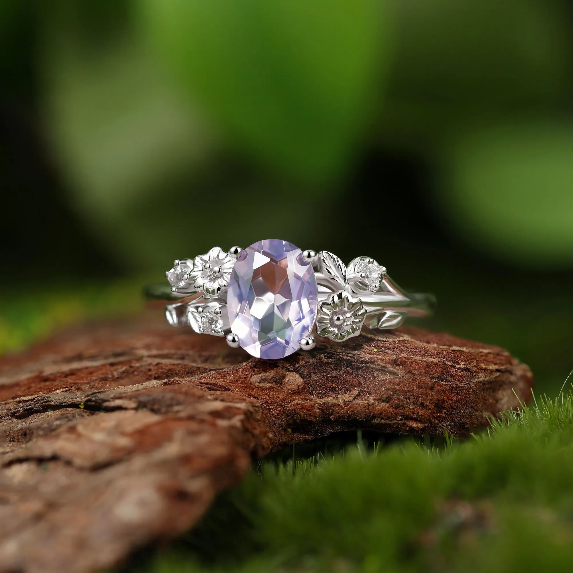 Lavanthe Bloom Lavender Amethyst Ring sold by Vanimy Jewelry product image thumbnail 2