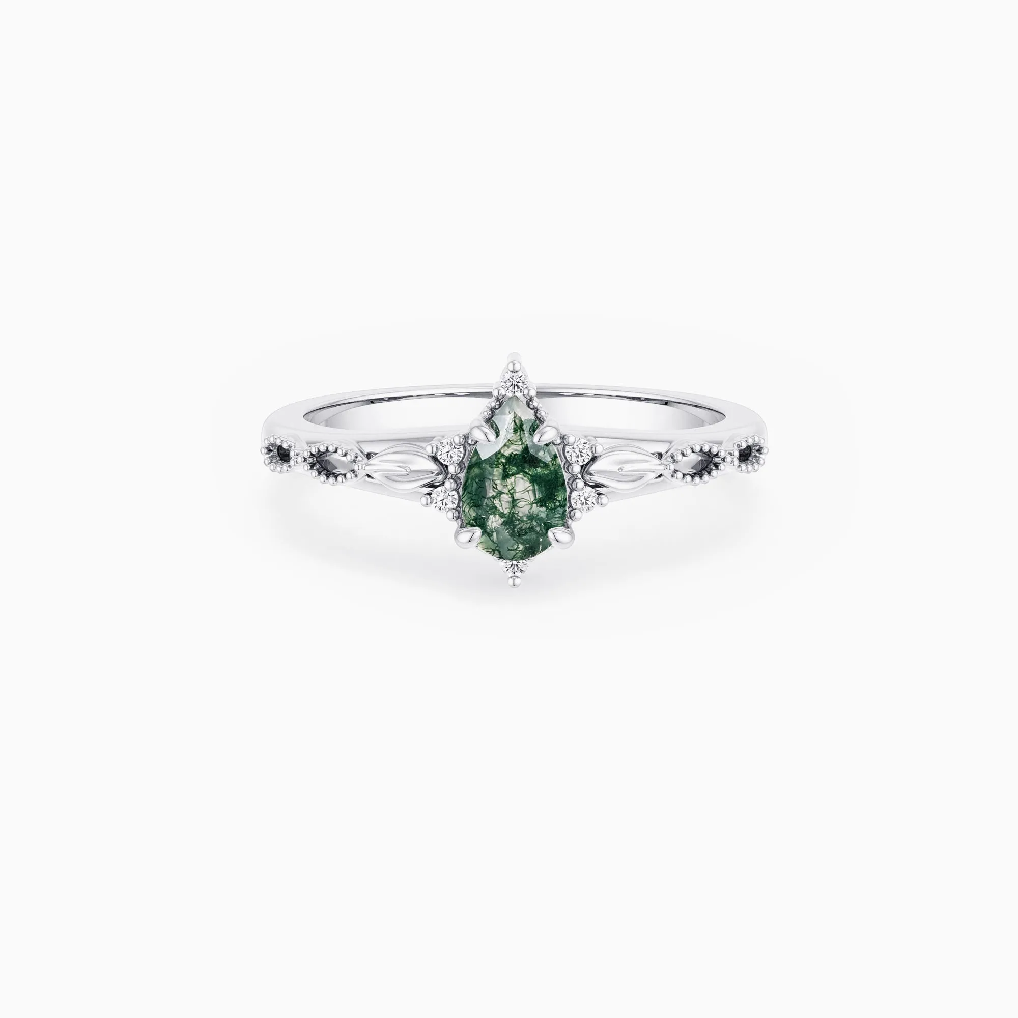 Verdelle Moss Agate Ring sold by Vanimy Jewelry