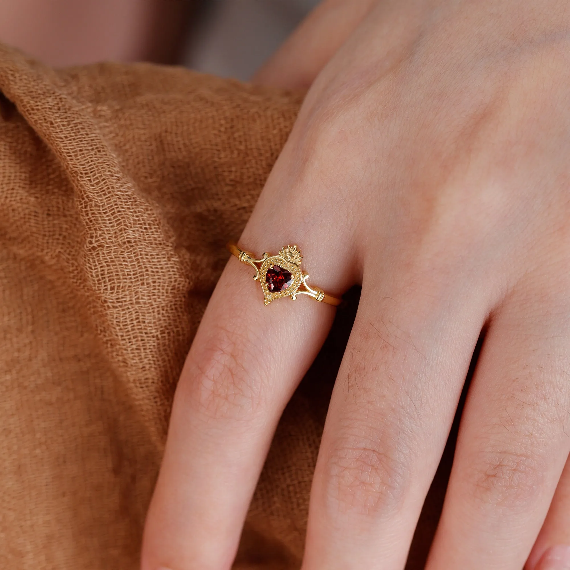 Sacred Heart Devotion Ring sold by Vanimy Jewelry product image thumbnail 3
