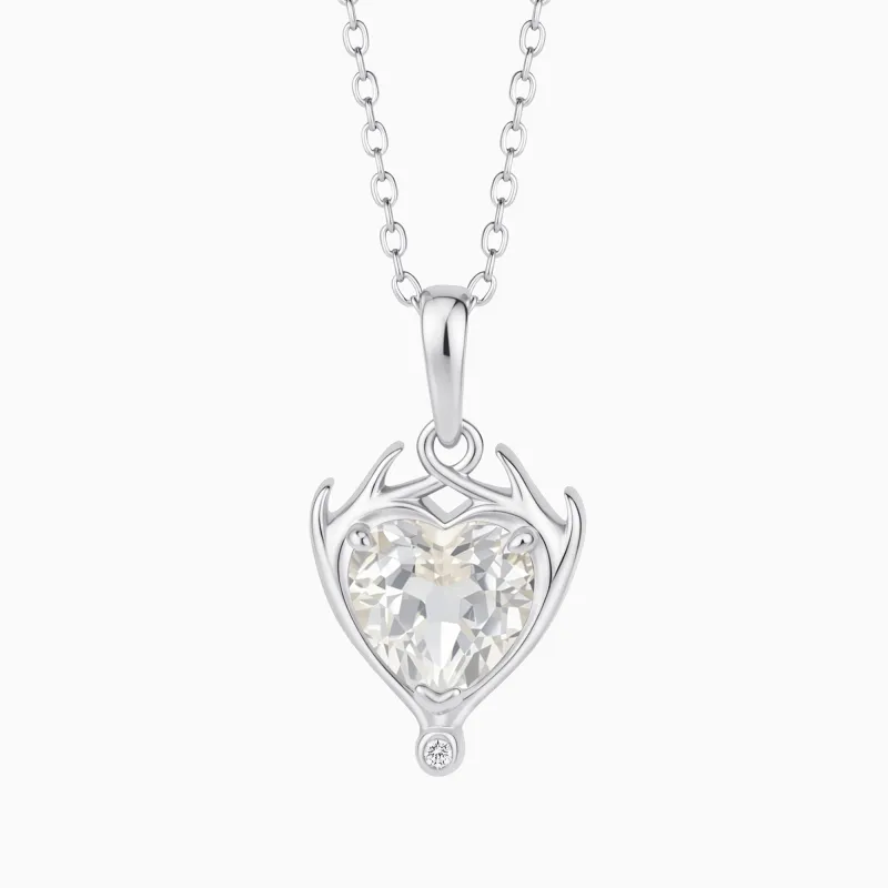 Antler Heart Necklace made by Vanimy Jewelry