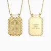 Let Go And Let God Cross Medallion Pendant Engraved Necklace sold by Vanimy Jewelry