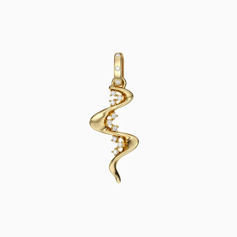 Floating On Cloud Nine Wave Charm Pendant made by Vanimy Jewelry