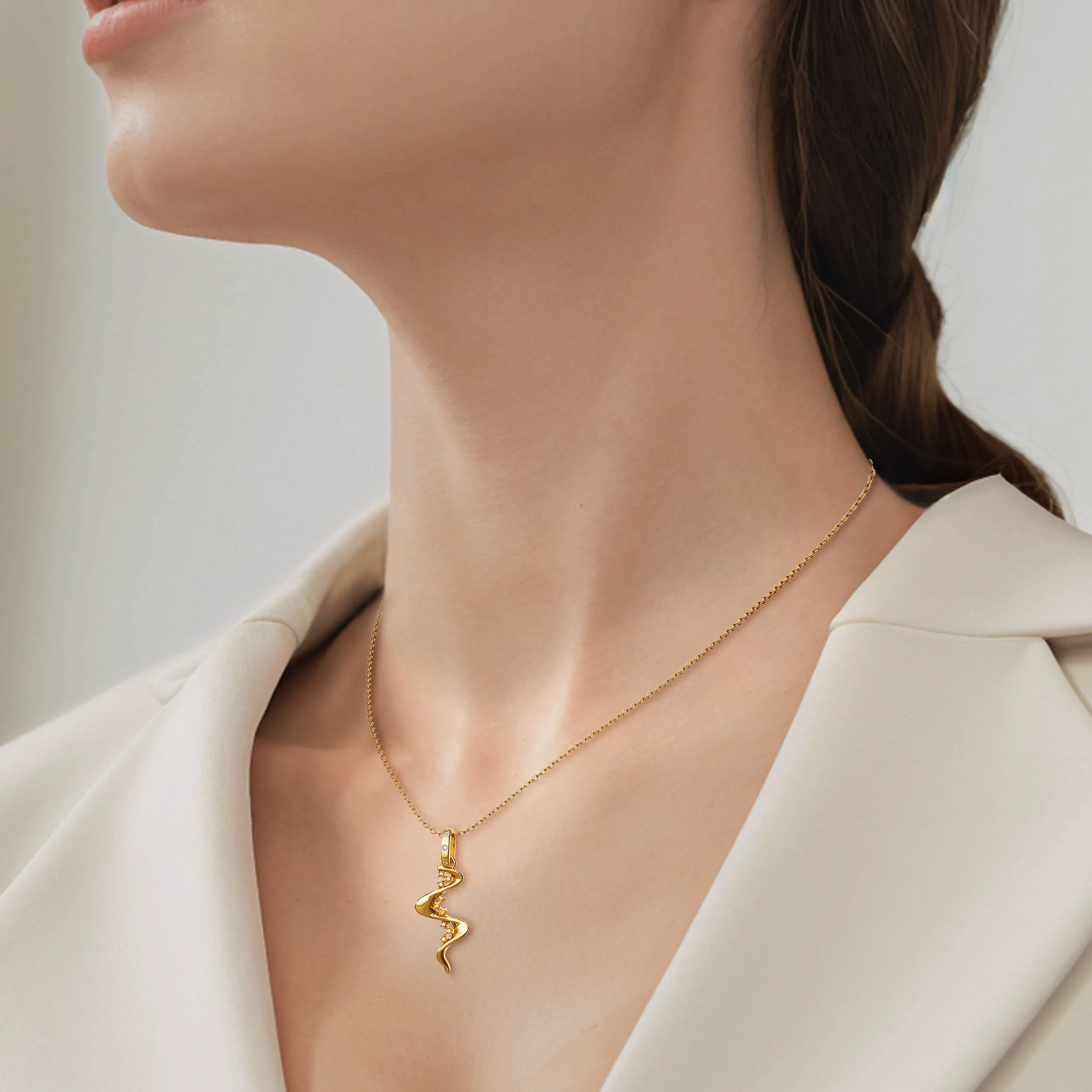 Floating On Cloud Nine Wave Charm Pendant sold by Vanimy Jewelry product image thumbnail 3