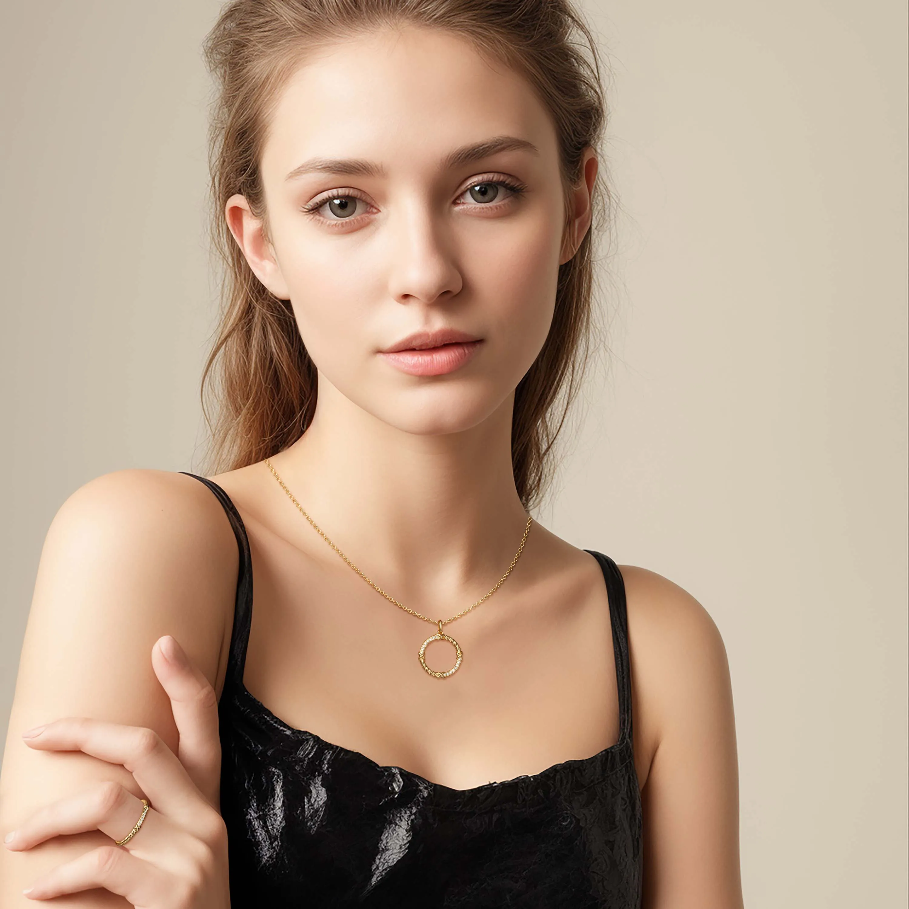 Rope Circle Ring sold by Vanimy Jewelry product image thumbnail 3