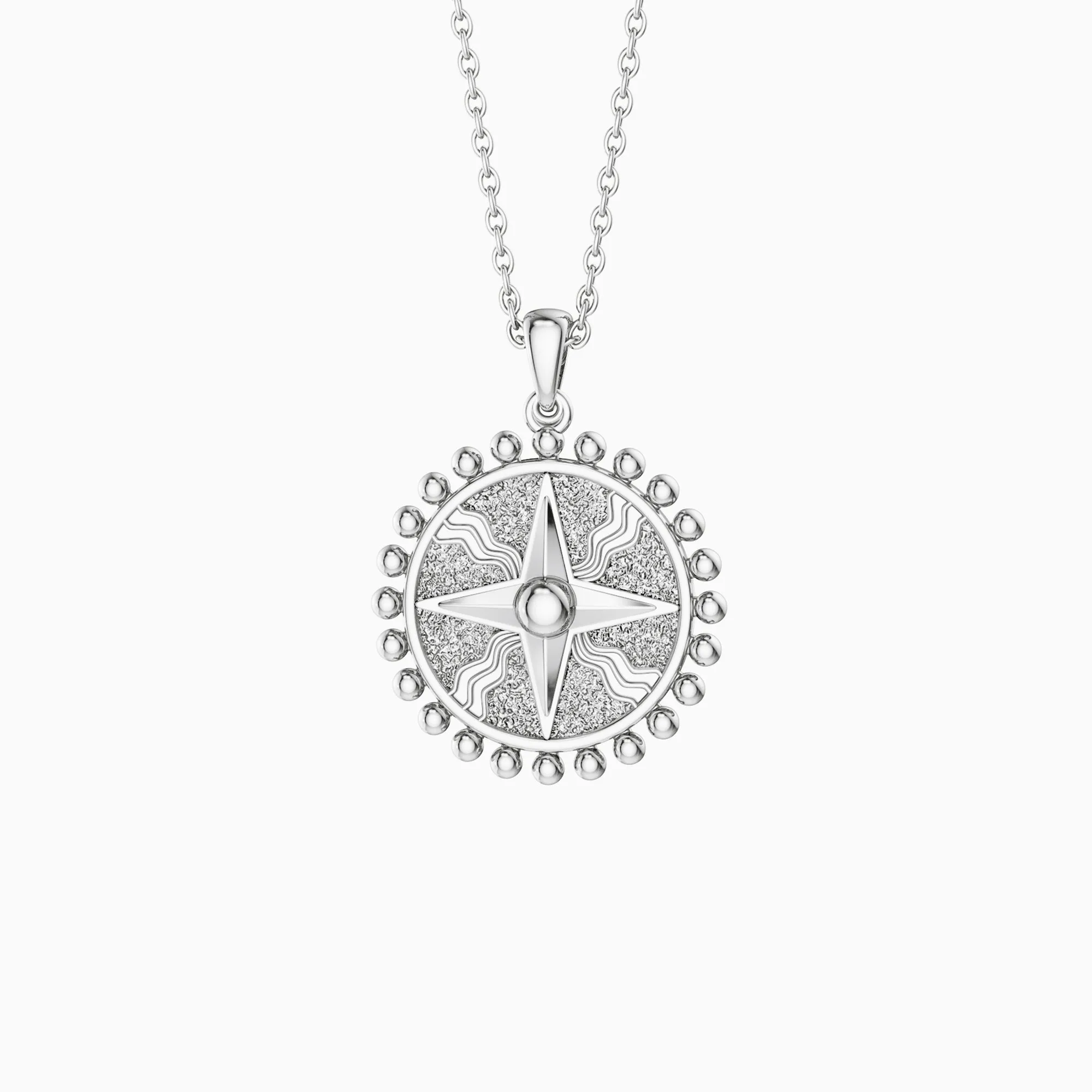 Star of Shamash Beaded Medallion Pendant Necklace sold by Vanimy Jewelry product image thumbnail 5