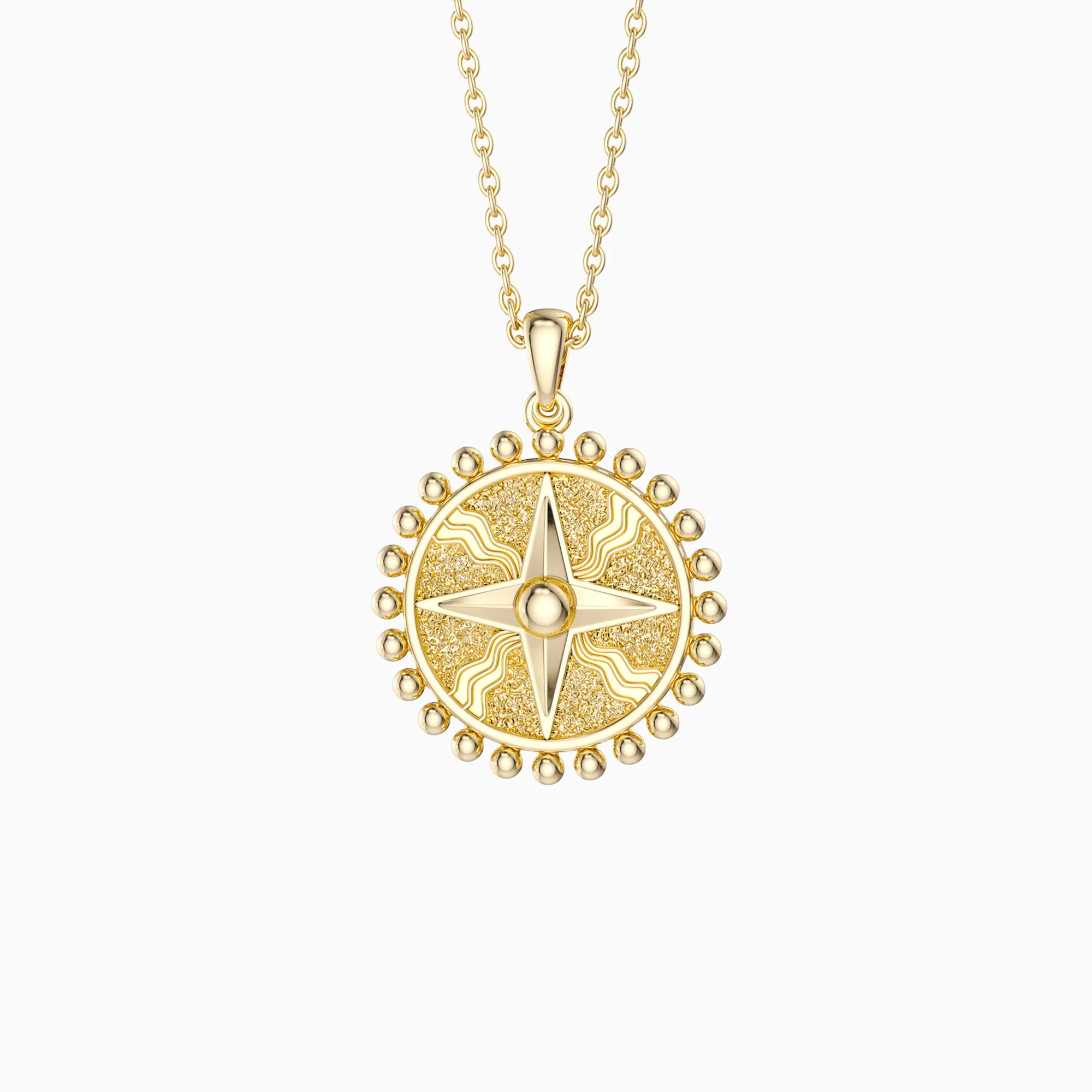 Star of Shamash Beaded Medallion Pendant Necklace sold by Vanimy Jewelry