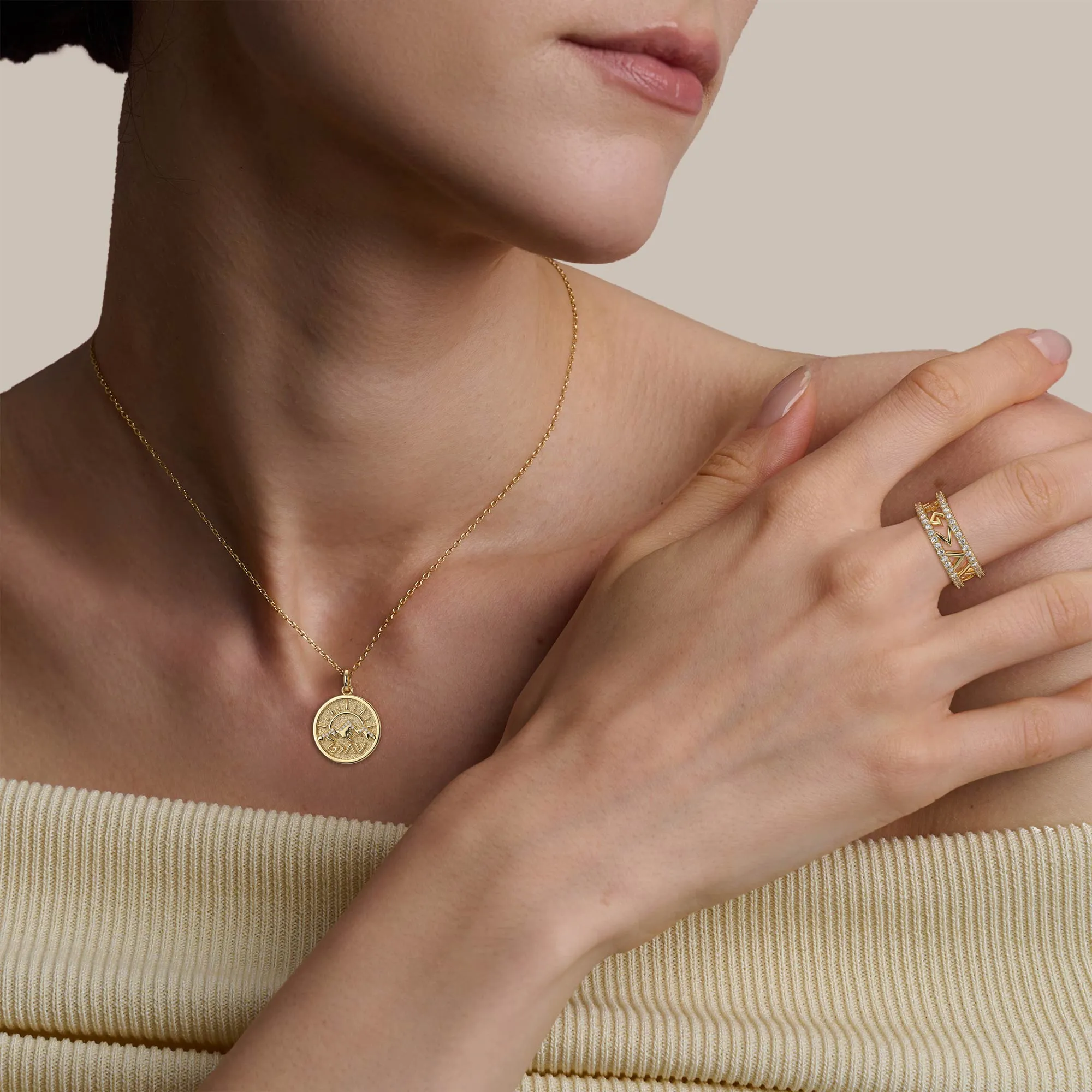 God is Greater Than Highs and Lows Pendant Medallion Necklace sold by Vanimy Jewelry product image thumbnail 3