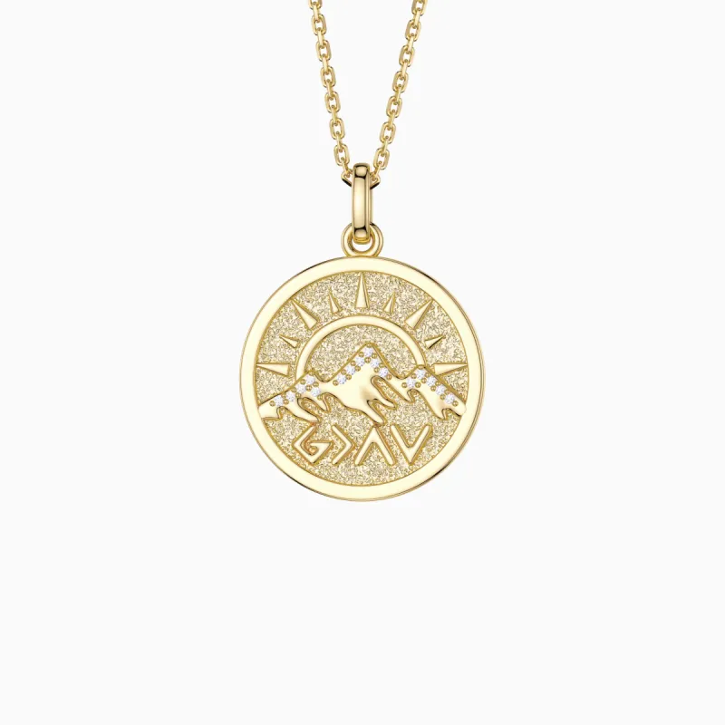 God is Greater Than Highs and Lows Pendant Medallion Necklace sold by Vanimy Jewelry