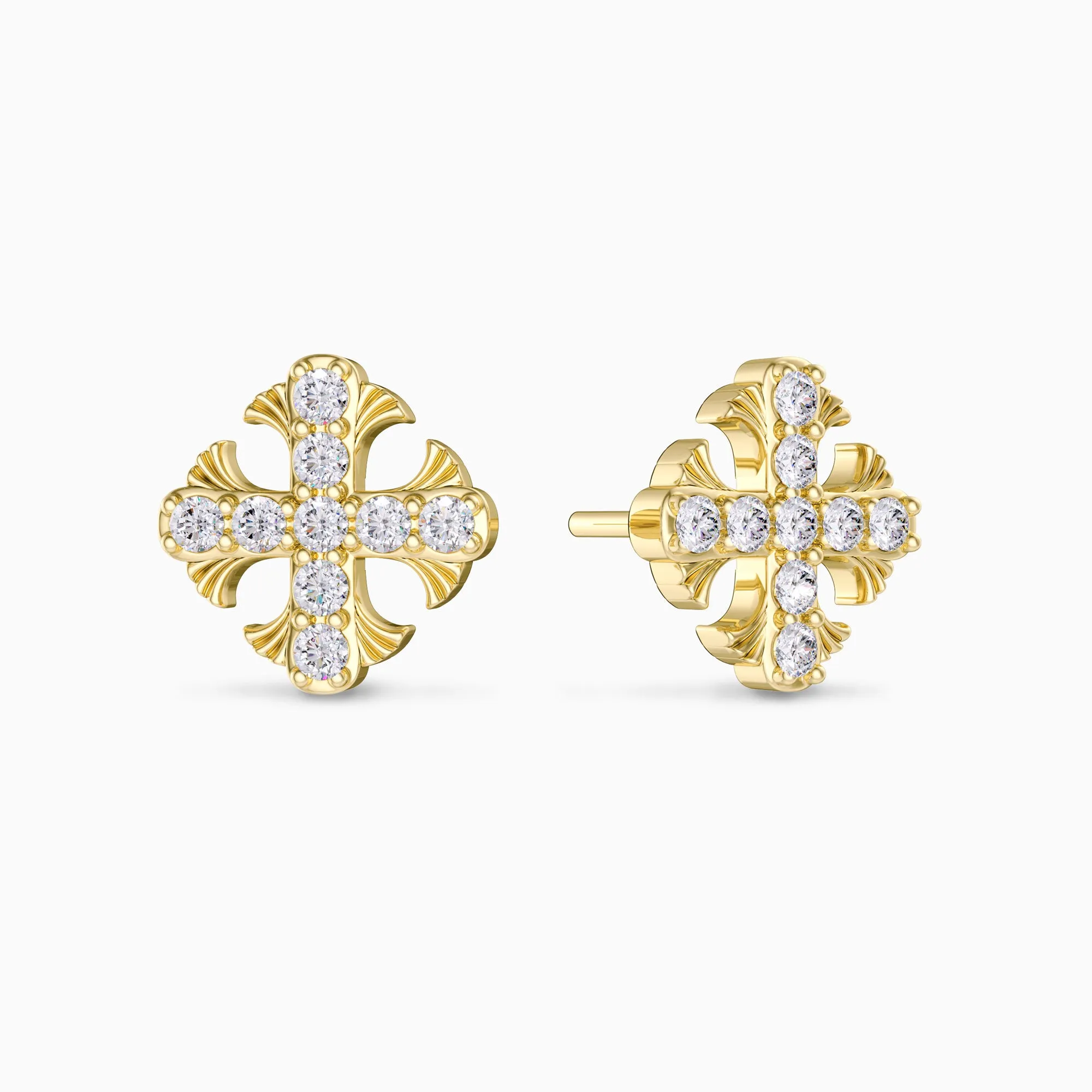 Cross Stud Earrings sold by Vanimy Jewelry