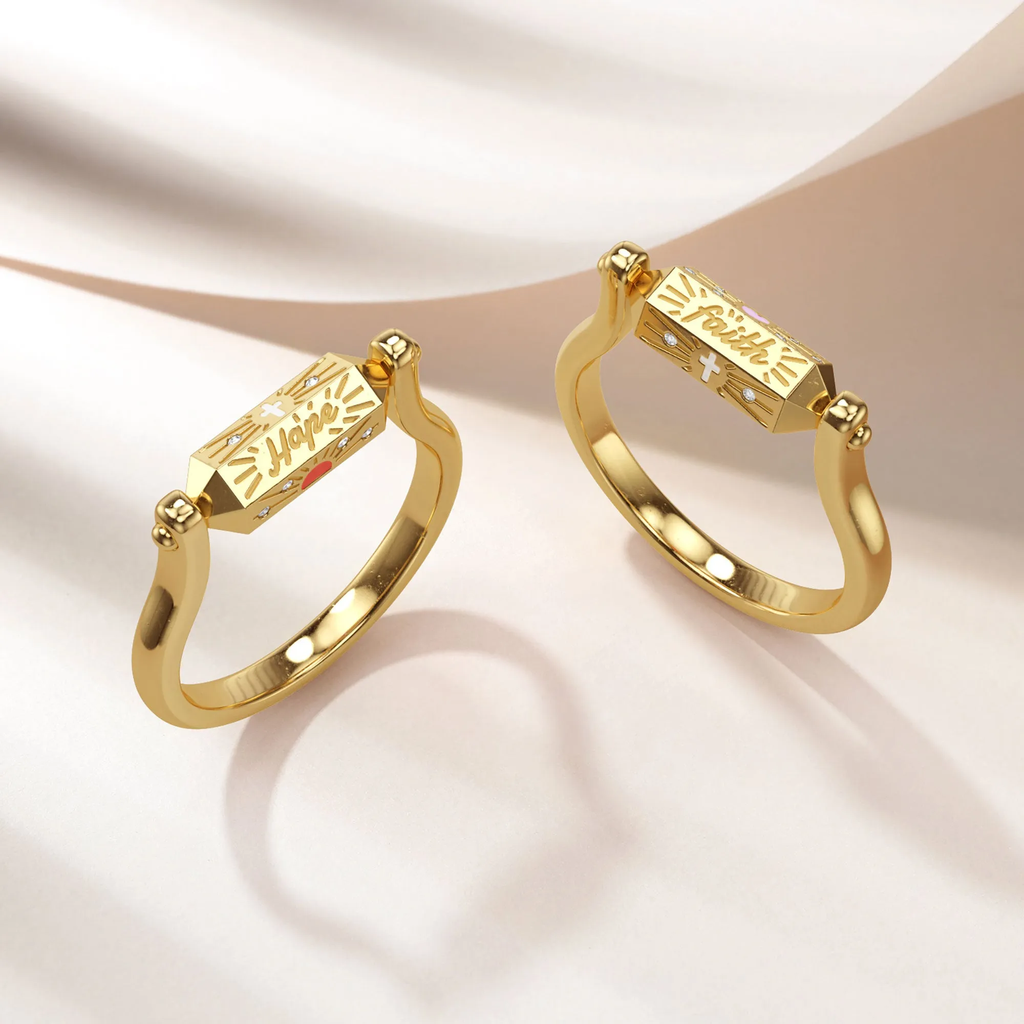 Love Faith Hope Cross Spinner Ring sold by Vanimy Jewelry product image thumbnail 4