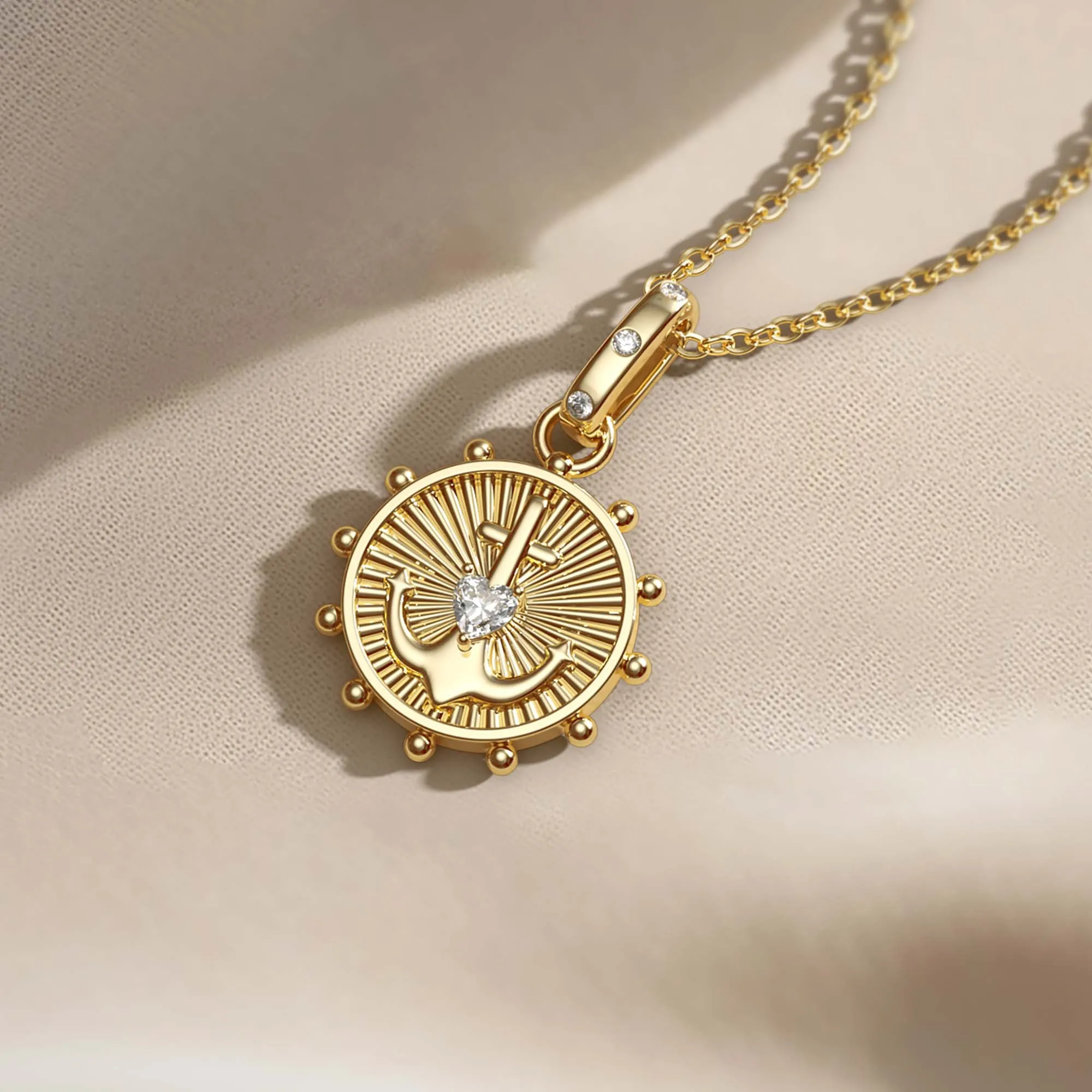 Cross Anchor Amulet Medallion Coin Pendant sold by Vanimy Jewelry product image thumbnail 5