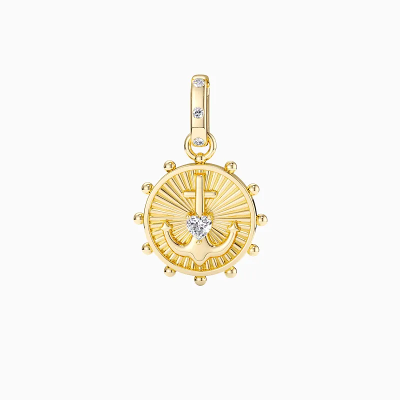 Cross Anchor Amulet Medallion Coin Pendant sold by Vanimy Jewelry