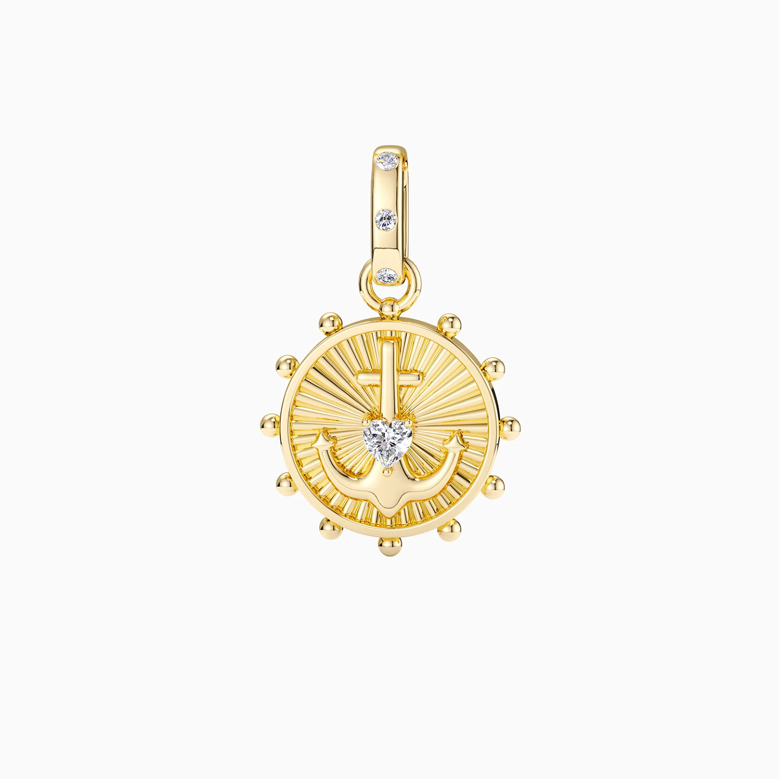 Cross Anchor Amulet Medallion Coin Pendant sold by Vanimy Jewelry