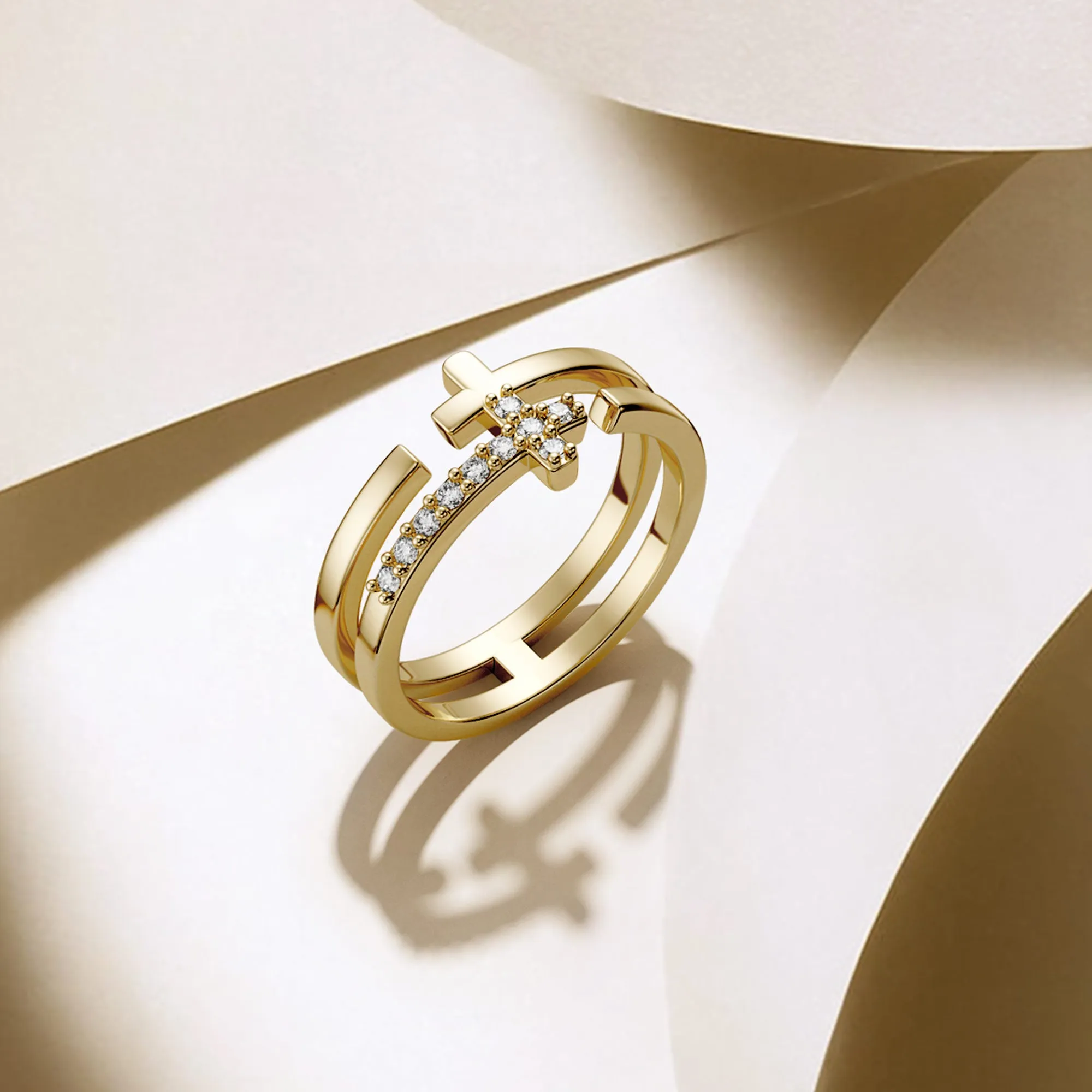 Tiered Cross Ring sold by Vanimy Jewelry product image thumbnail 5