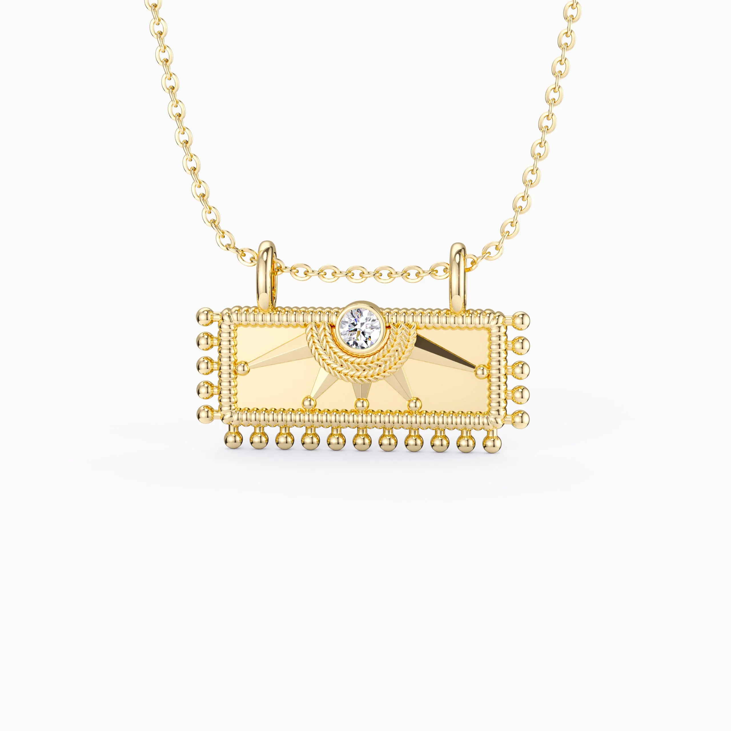 ‘Rise and Shine' Sunburst Charm Pendant Necklace sold by Vanimy Jewelry product image thumbnail 5