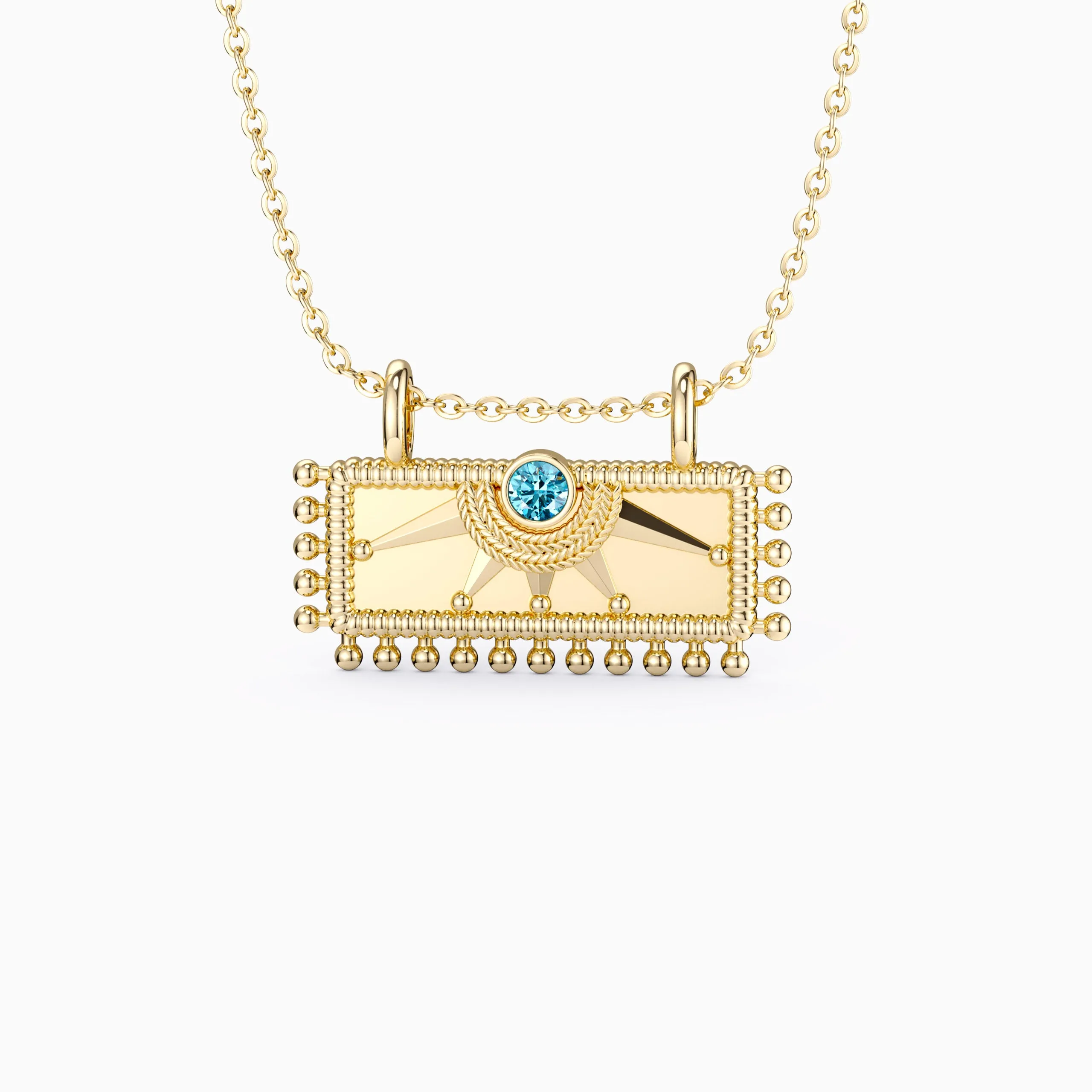 ‘Rise and Shine' Sunburst Charm Pendant Necklace sold by Vanimy Jewelry