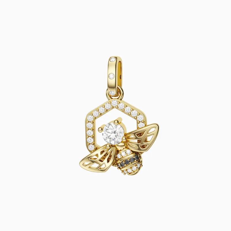 'Bee Together' Honeycomb Charm Pendant sold by Vanimy Jewelry