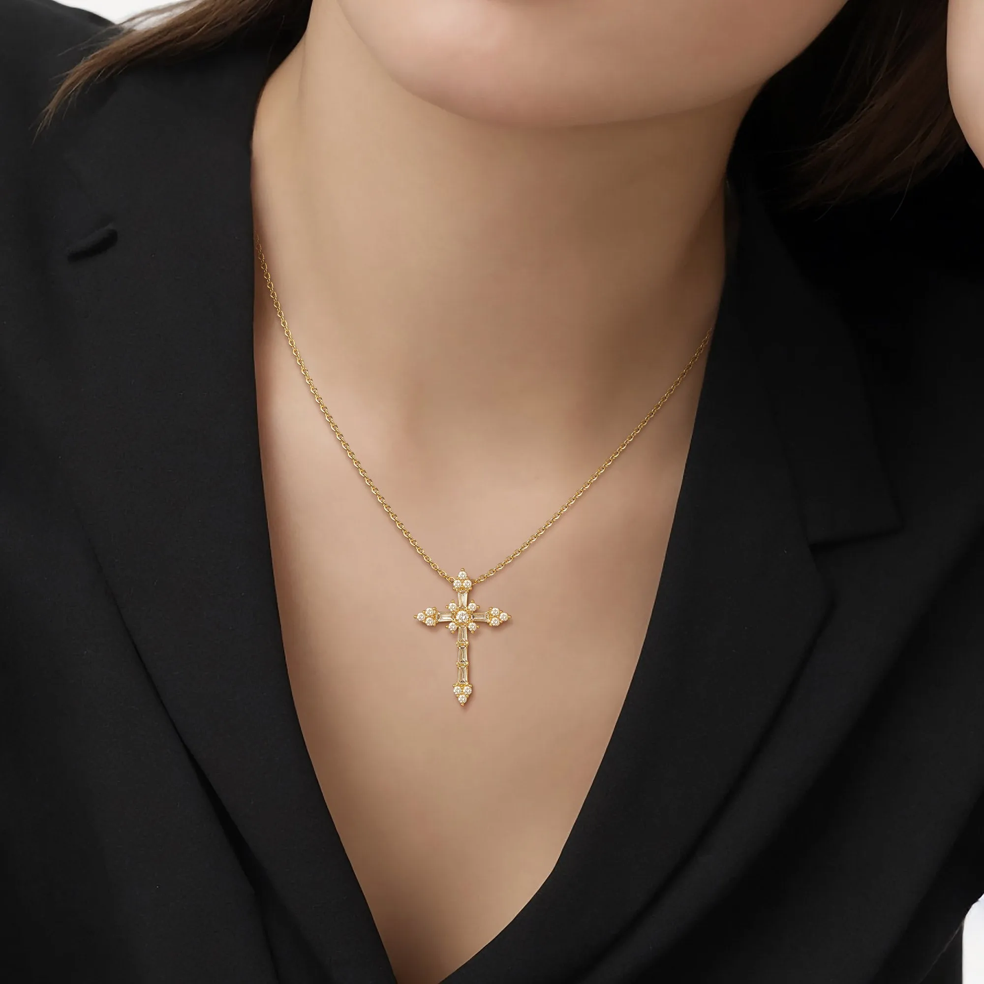 Byzantine Faith Cross Pendant Necklace sold by Vanimy Jewelry product image thumbnail 2