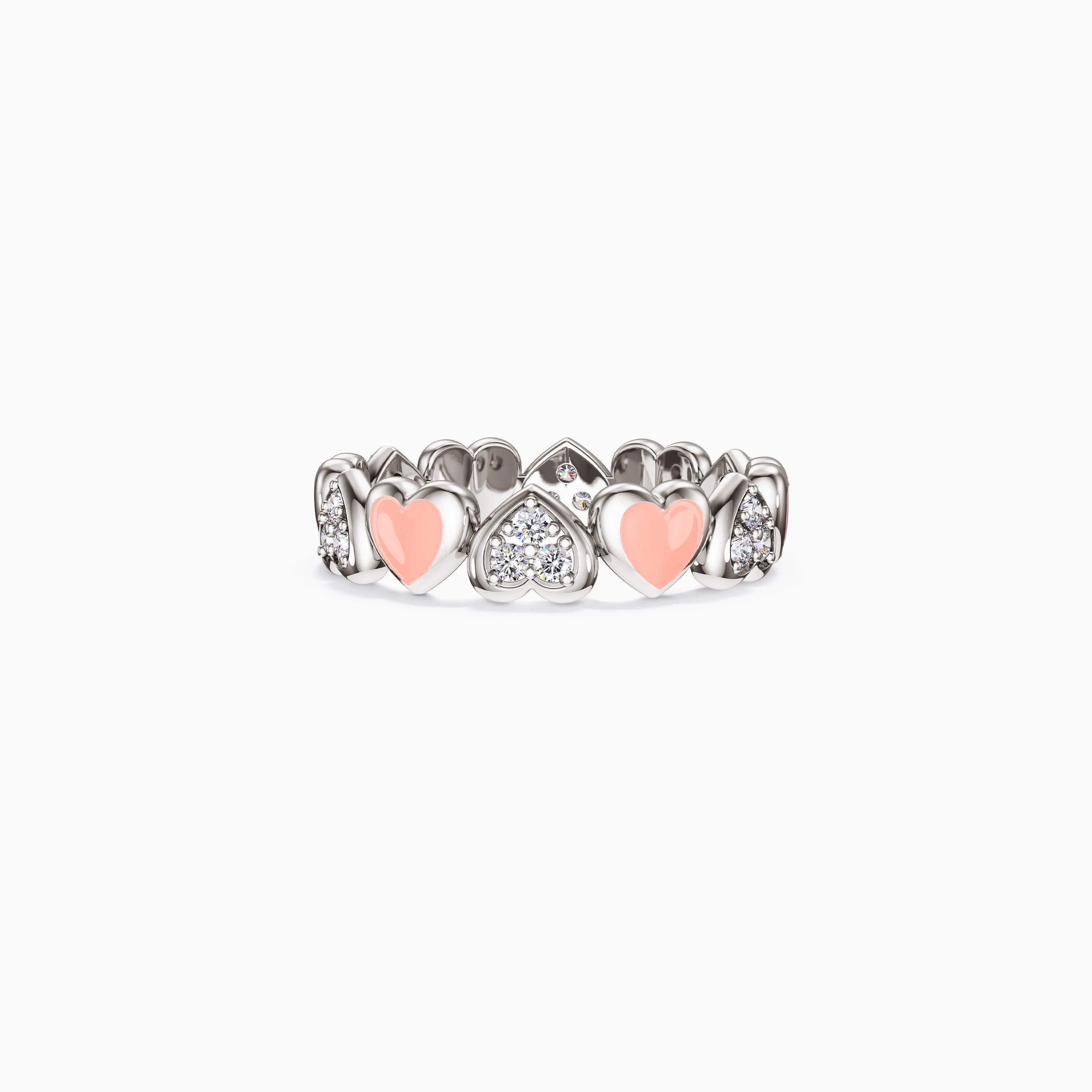 Eternity Heart Station Stackable Ring sold by Vanimy Jewelry product image thumbnail 4
