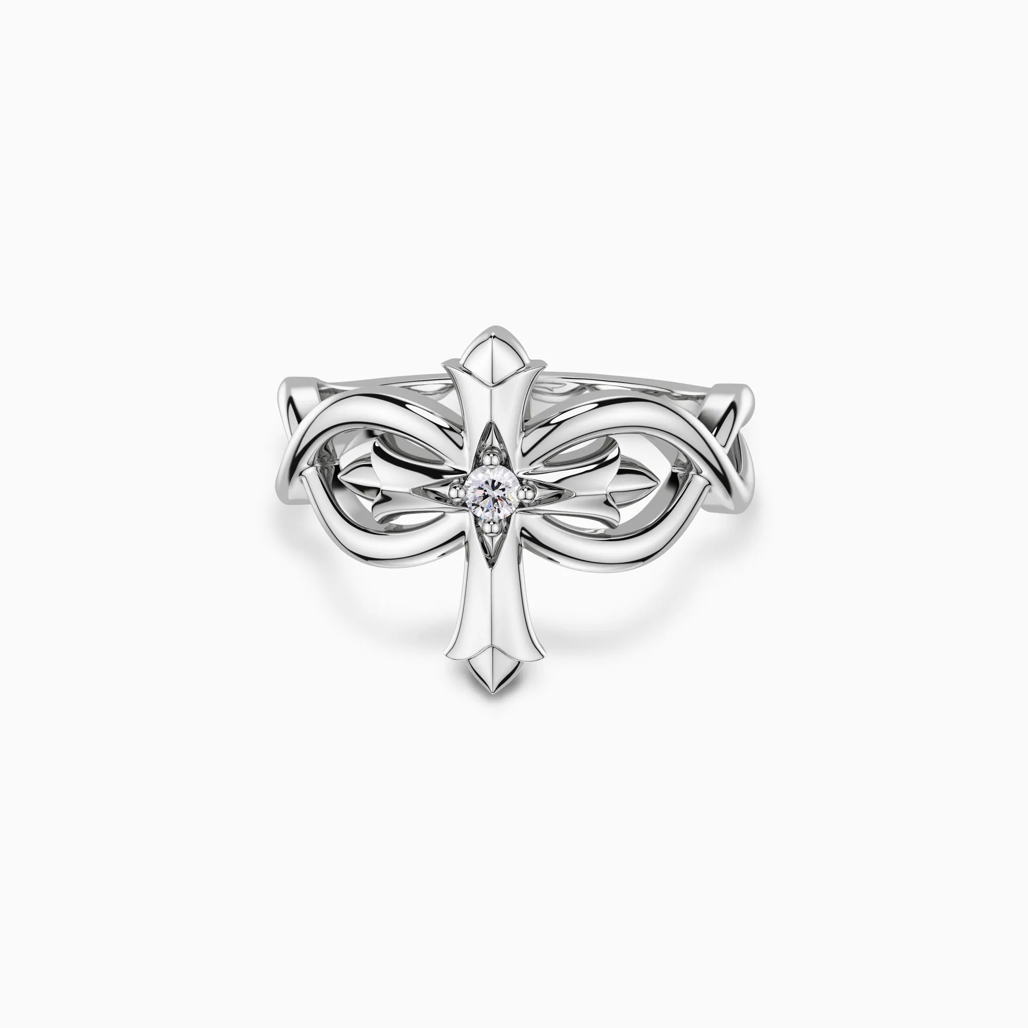 Fleur-de-Lis Ichthys Cross Statement Ring sold by Vanimy Jewelry product image thumbnail 5