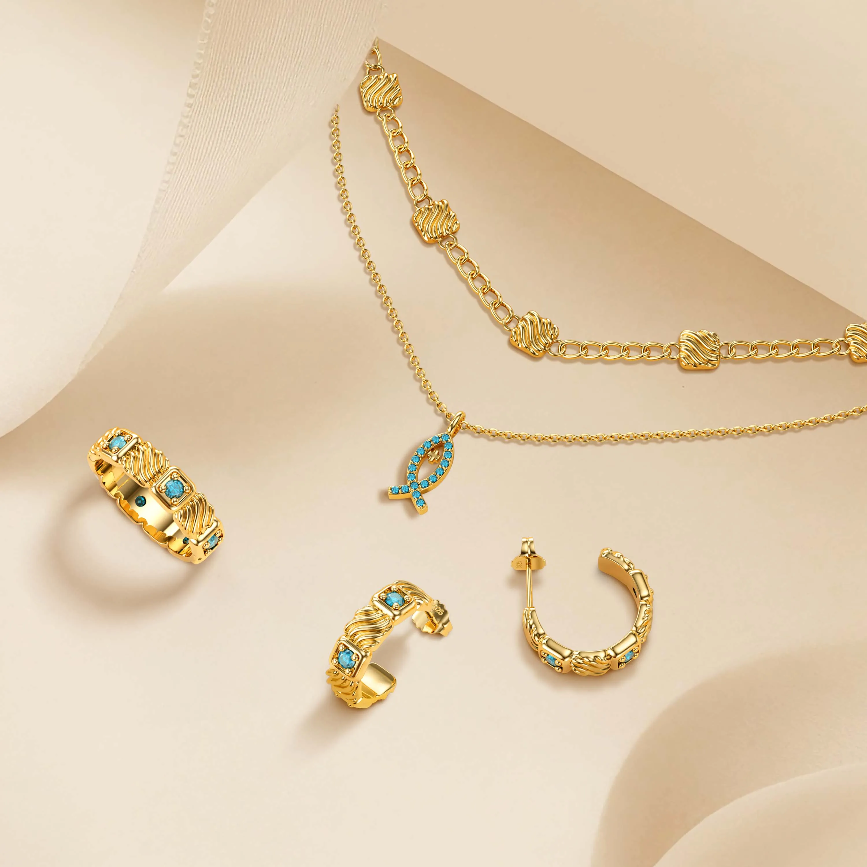 Square Polychromatic Earrings sold by Vanimy Jewelry product image thumbnail 4