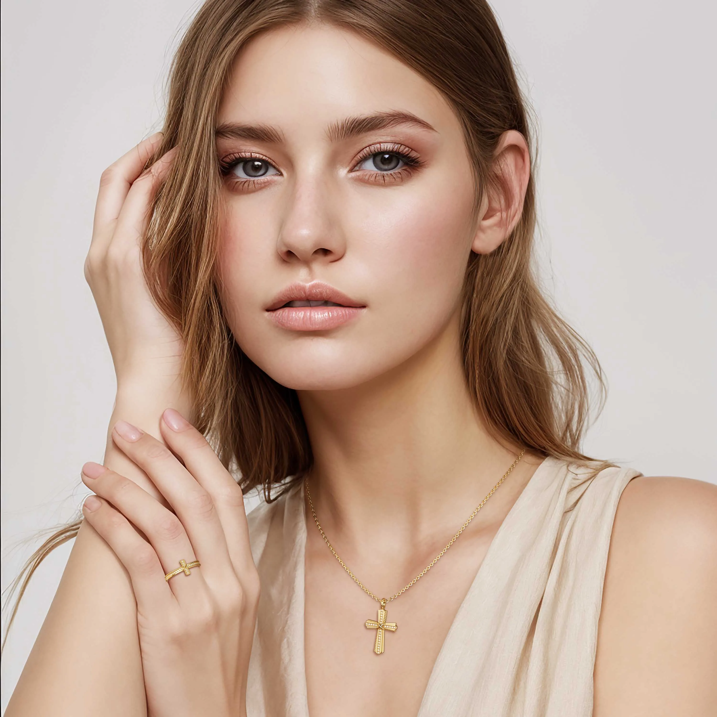 Cord X Cross Stackable Ring sold by Vanimy Jewelry product image thumbnail 4