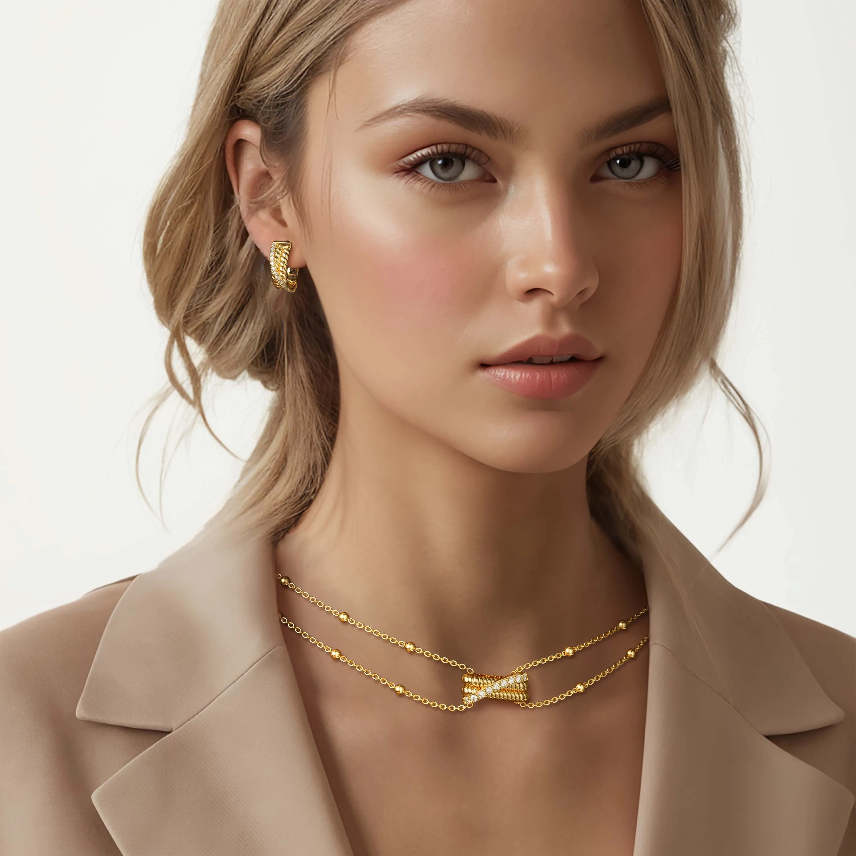 Layered Twisted Necklace sold by Vanimy Jewelry product image thumbnail 3