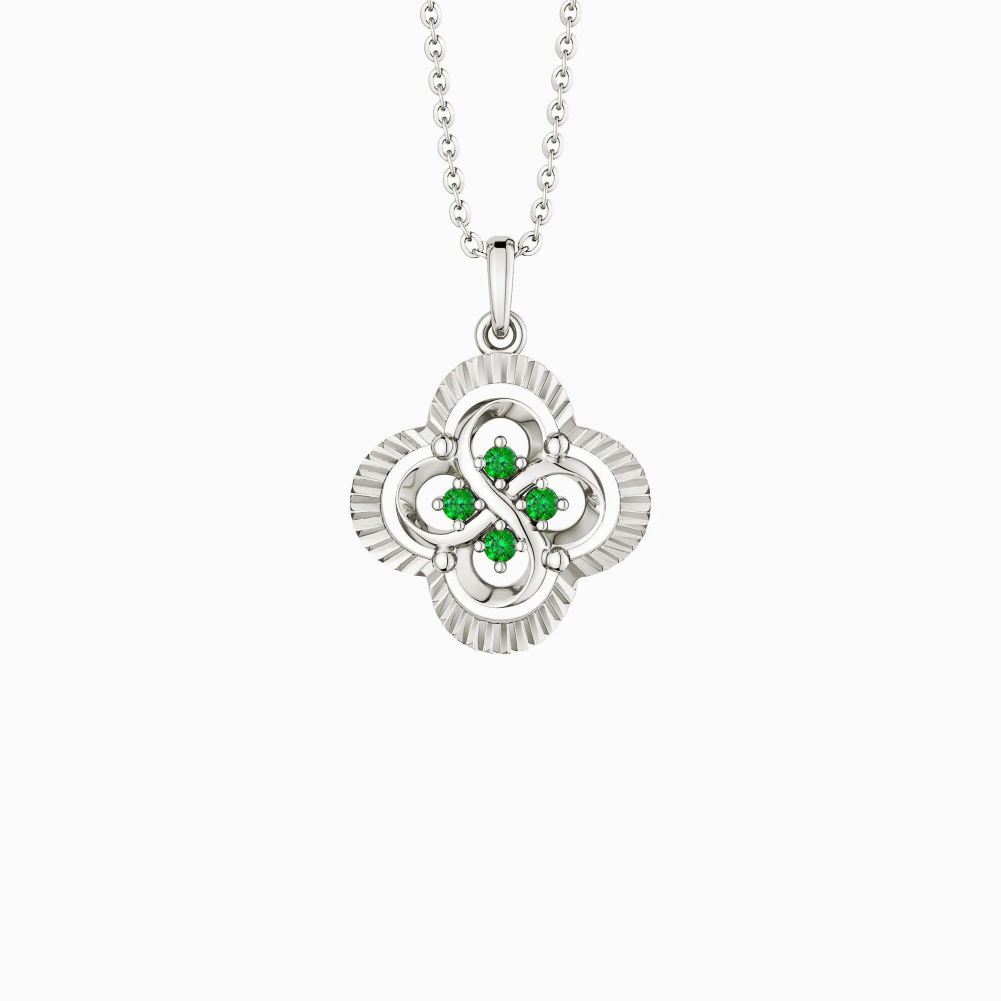Infinite Clover Charm Pendant Necklace sold by Vanimy Jewelry product image thumbnail 5