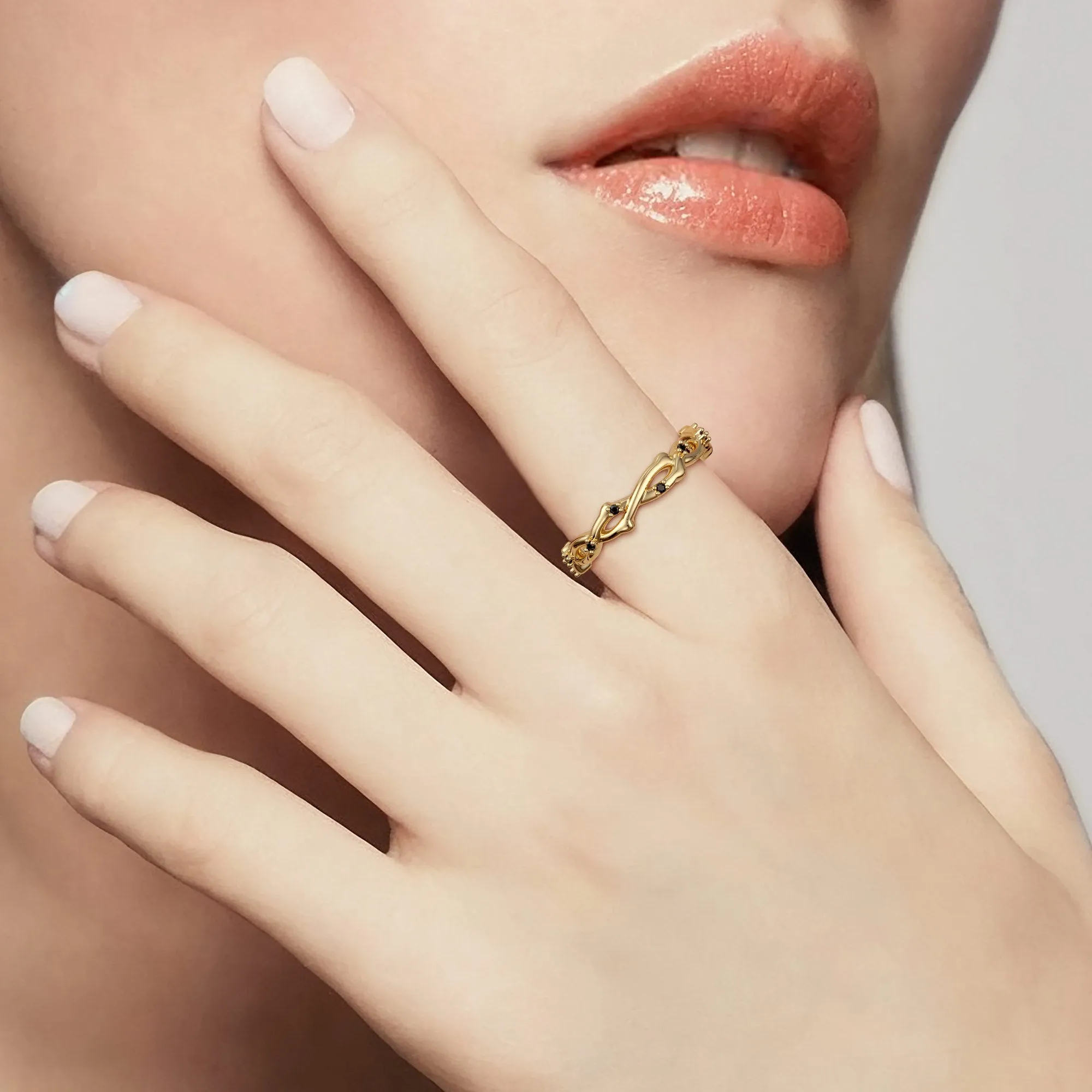 Chic Black Zircon Thorn Design Ring sold by Vanimy Jewelry product image thumbnail 2