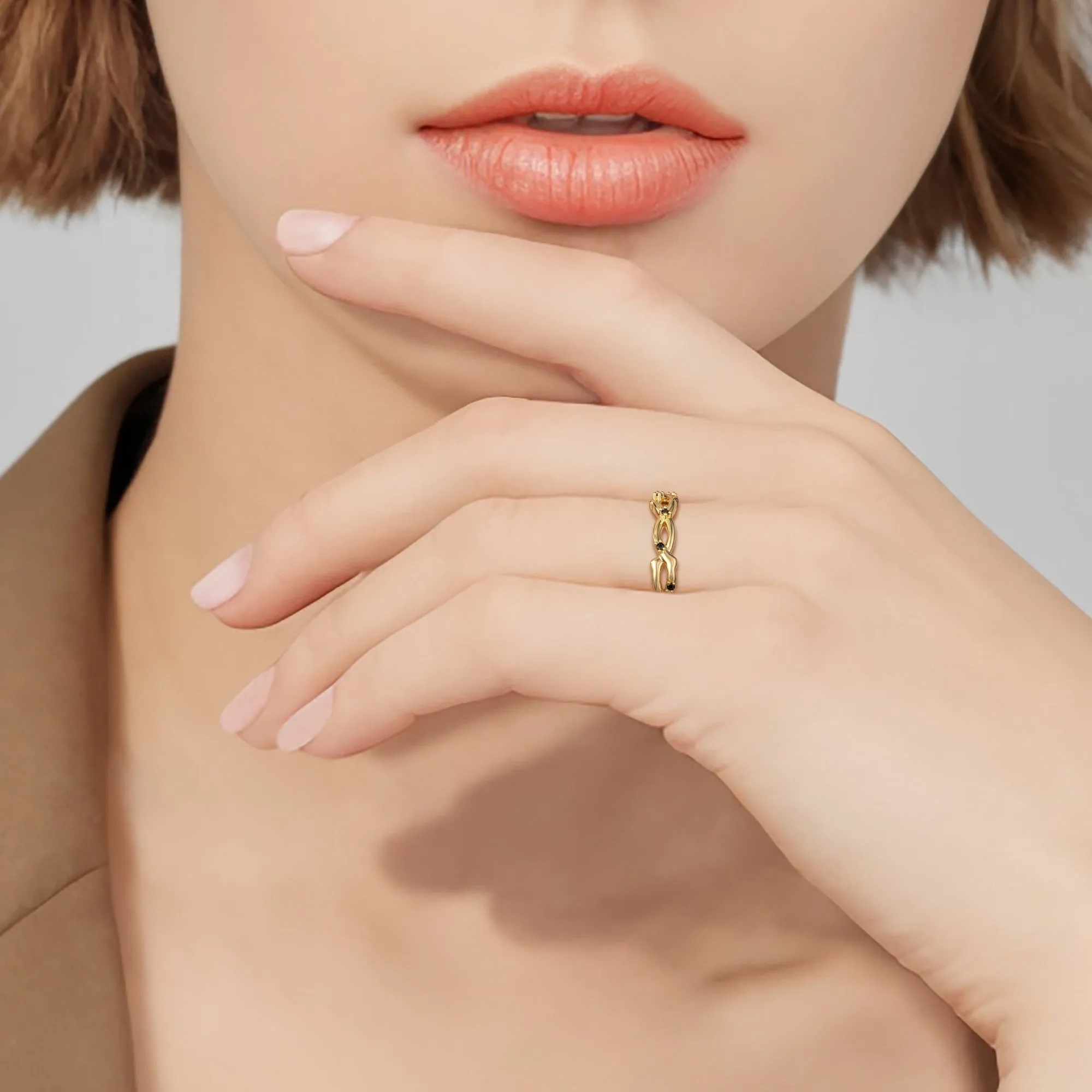 Chic Black Zircon Thorn Design Ring sold by Vanimy Jewelry product image thumbnail 3