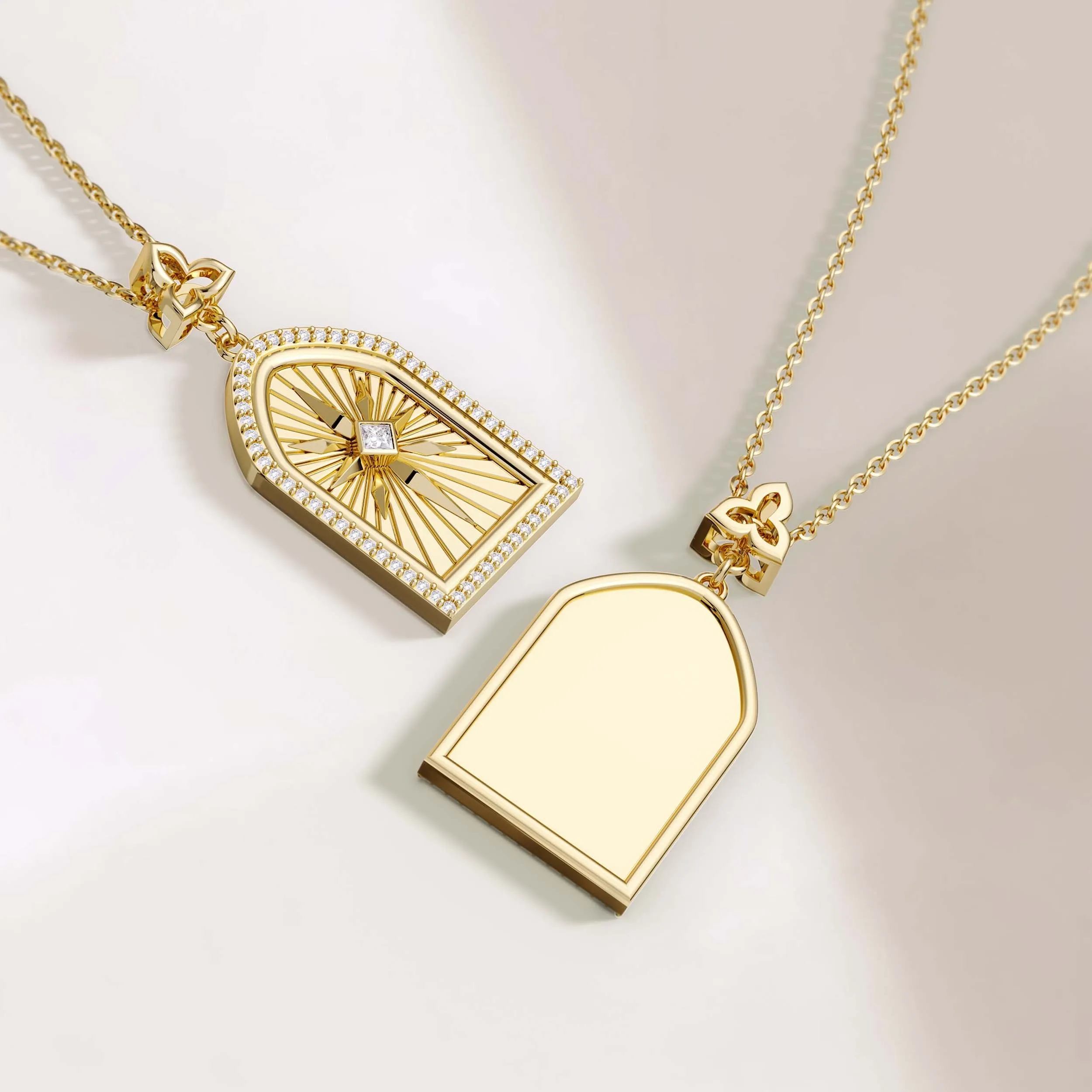 Customized Cross Medallion Pendant Engraved Necklace sold by Vanimy Jewelry product image thumbnail 3