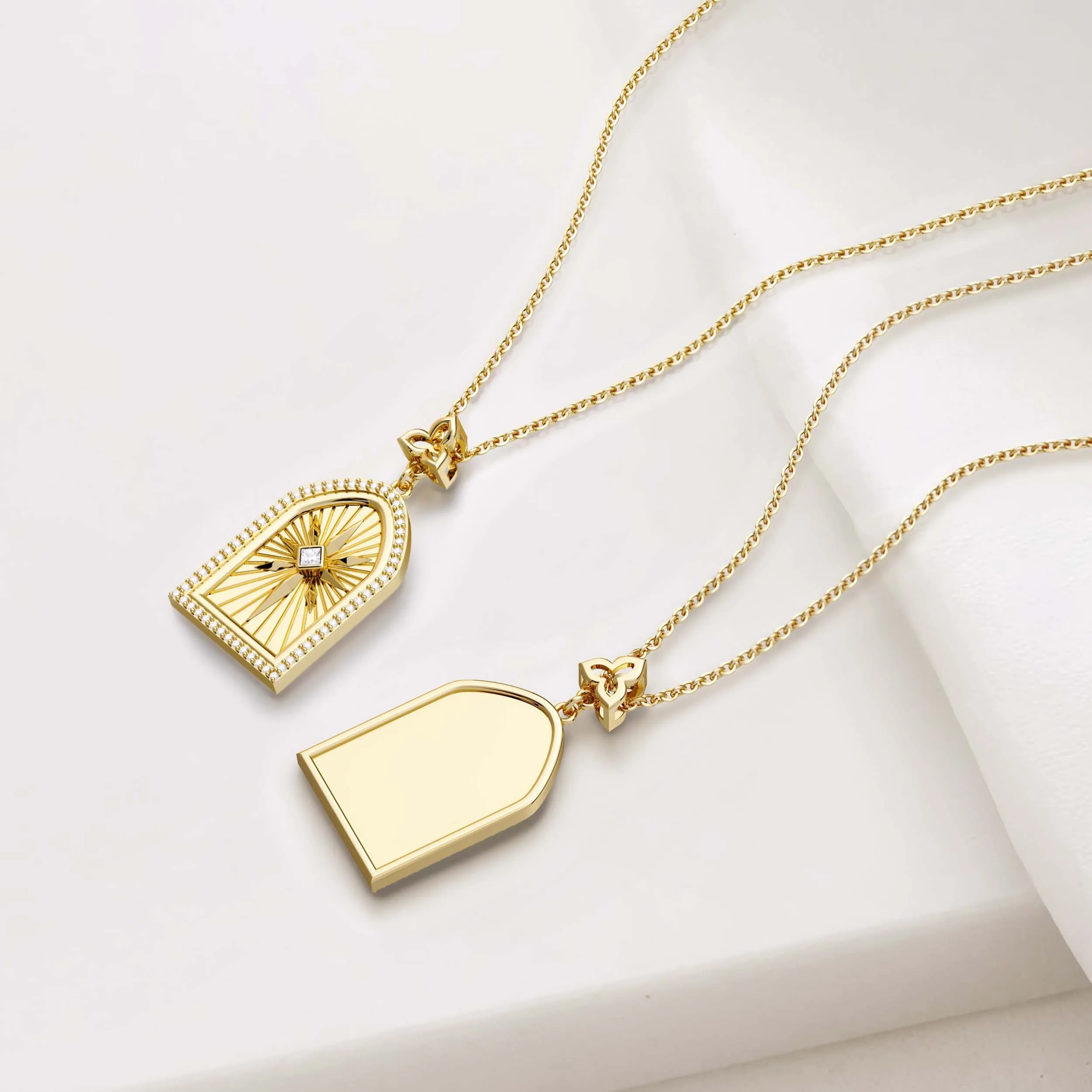 Customized Cross Medallion Pendant Engraved Necklace sold by Vanimy Jewelry product image thumbnail 4