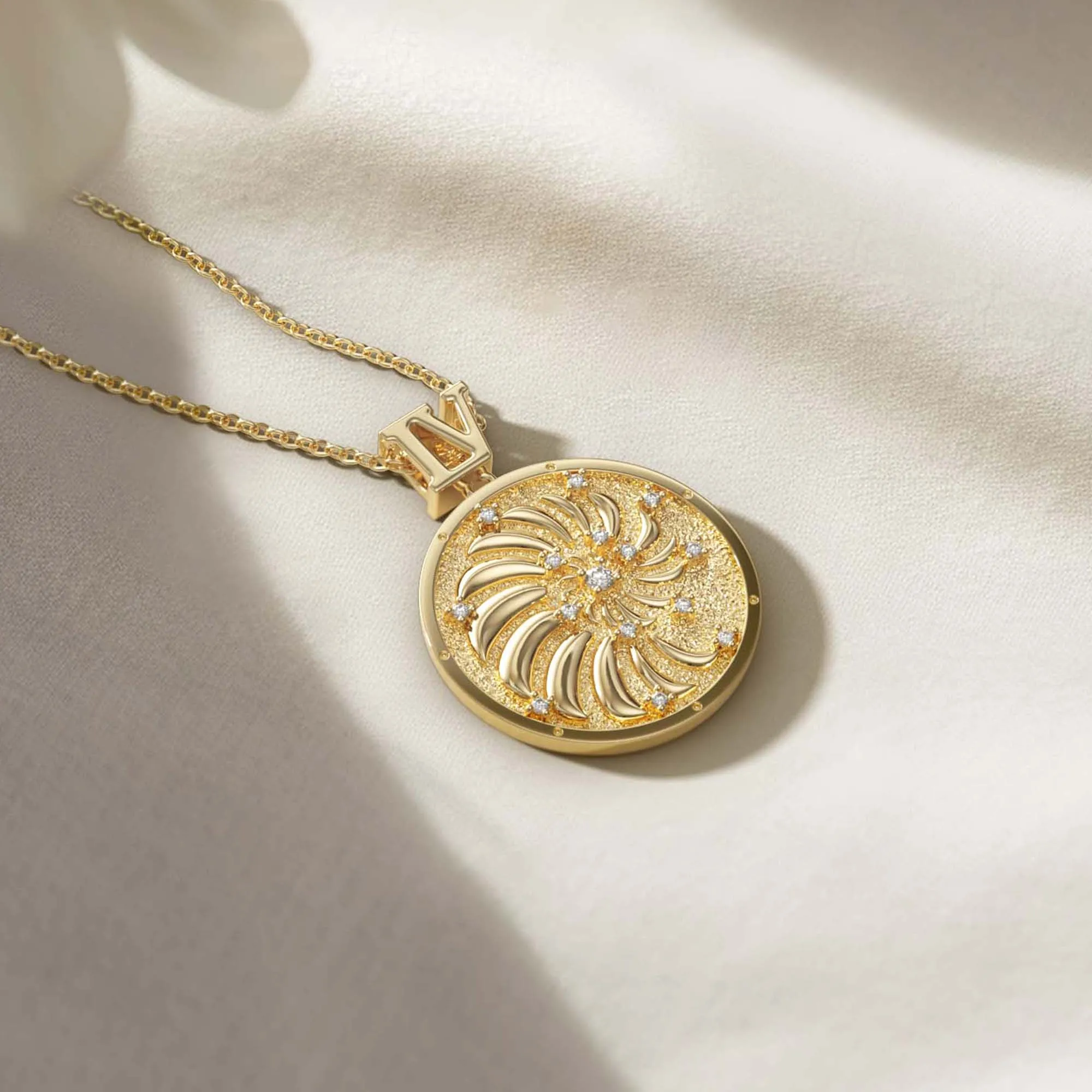 Promised Land Everyday Miracles Blessings Spiral Coin Medallion Necklace sold by Vanimy Jewelry product image thumbnail 3