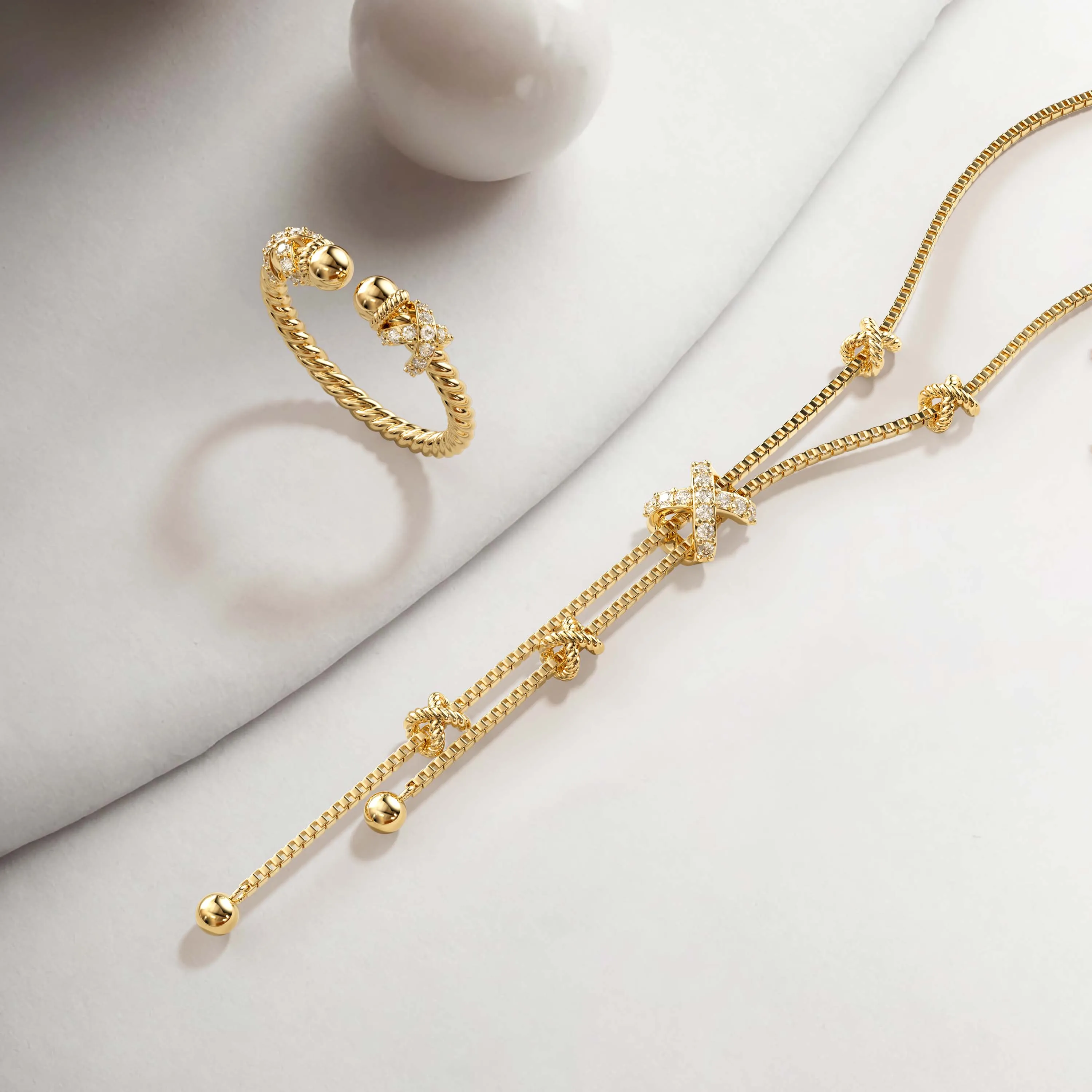 Delicate Cord Y Necklace sold by Vanimy Jewelry product image thumbnail 4