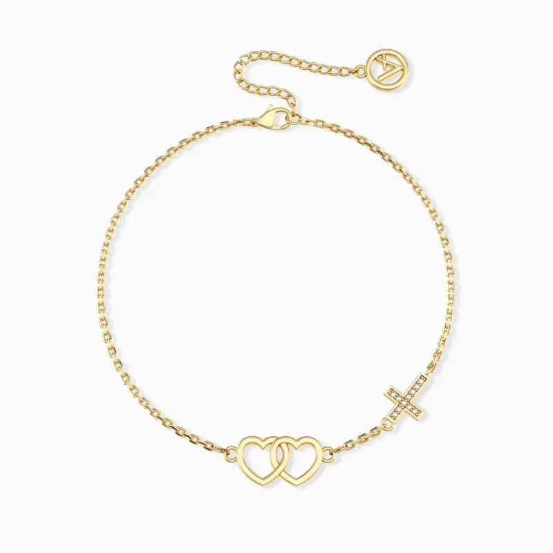 Interlocking Heart to Heart Bracelet sold by Vanimy Jewelry