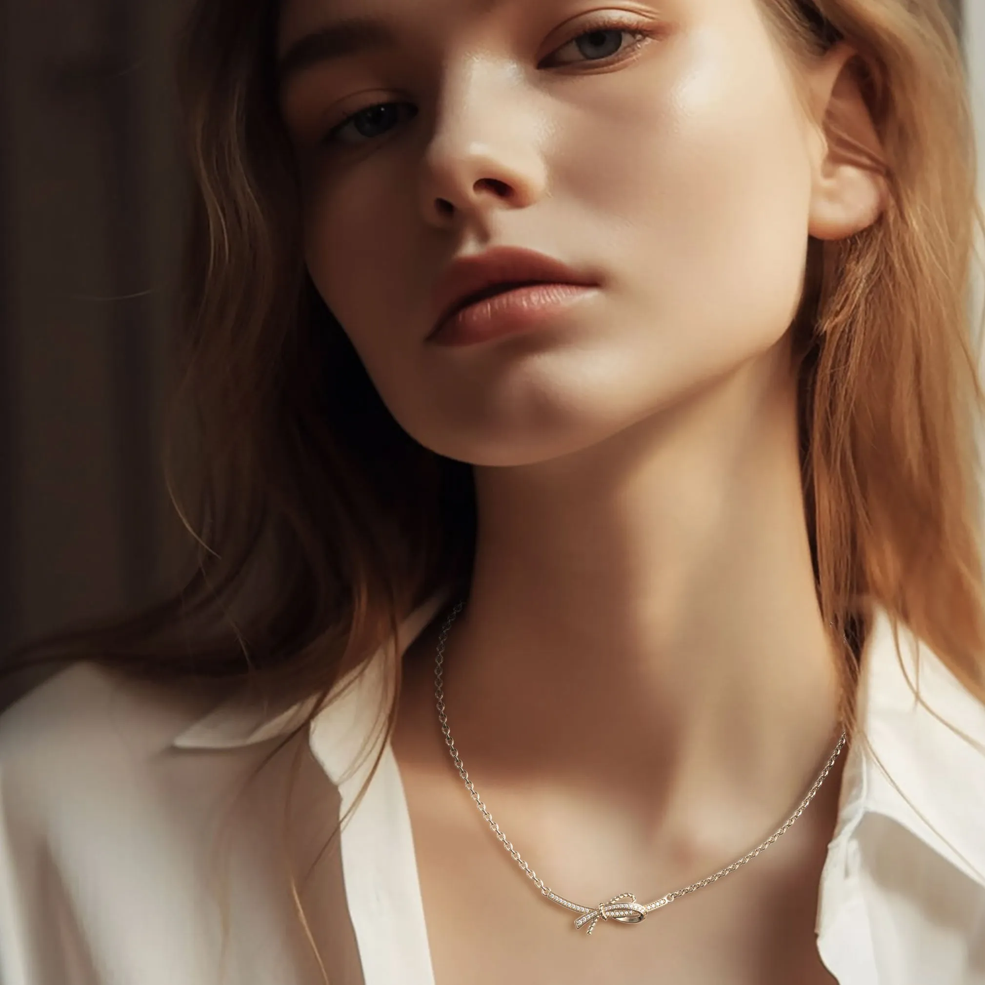 Three Strands Knot Necklace sold by Vanimy Jewelry product image thumbnail 2