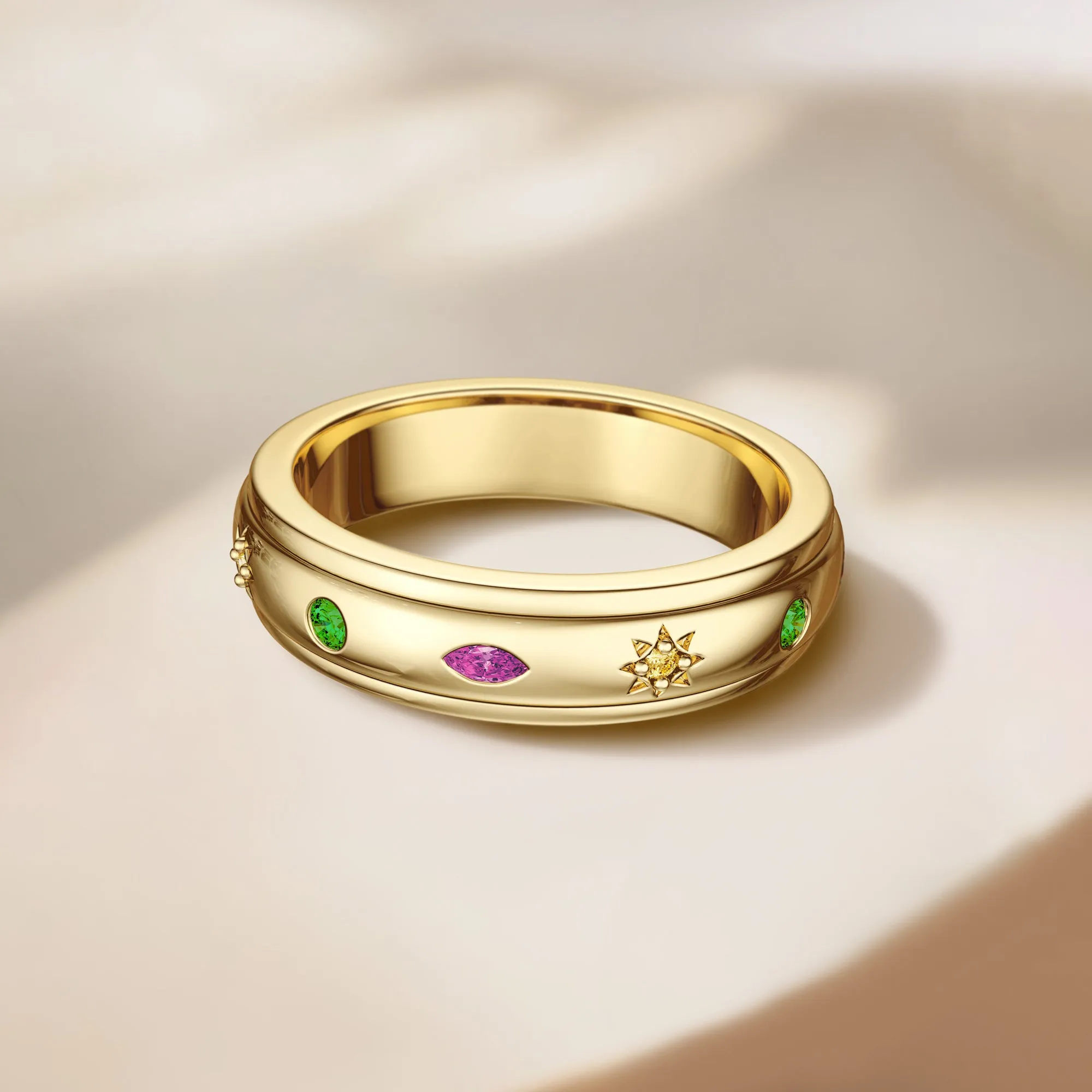 Soleil Celestial Meditations Spinner Fidget Ring For Anxiety Relief sold by Vanimy Jewelry product image thumbnail 2