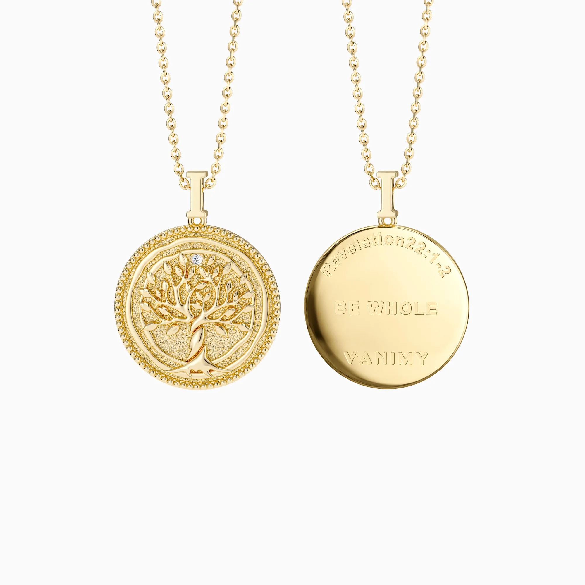 Promised Land Tree of Life Amulet Coin Medallion Necklace sold by Vanimy Jewelry product image thumbnail 2