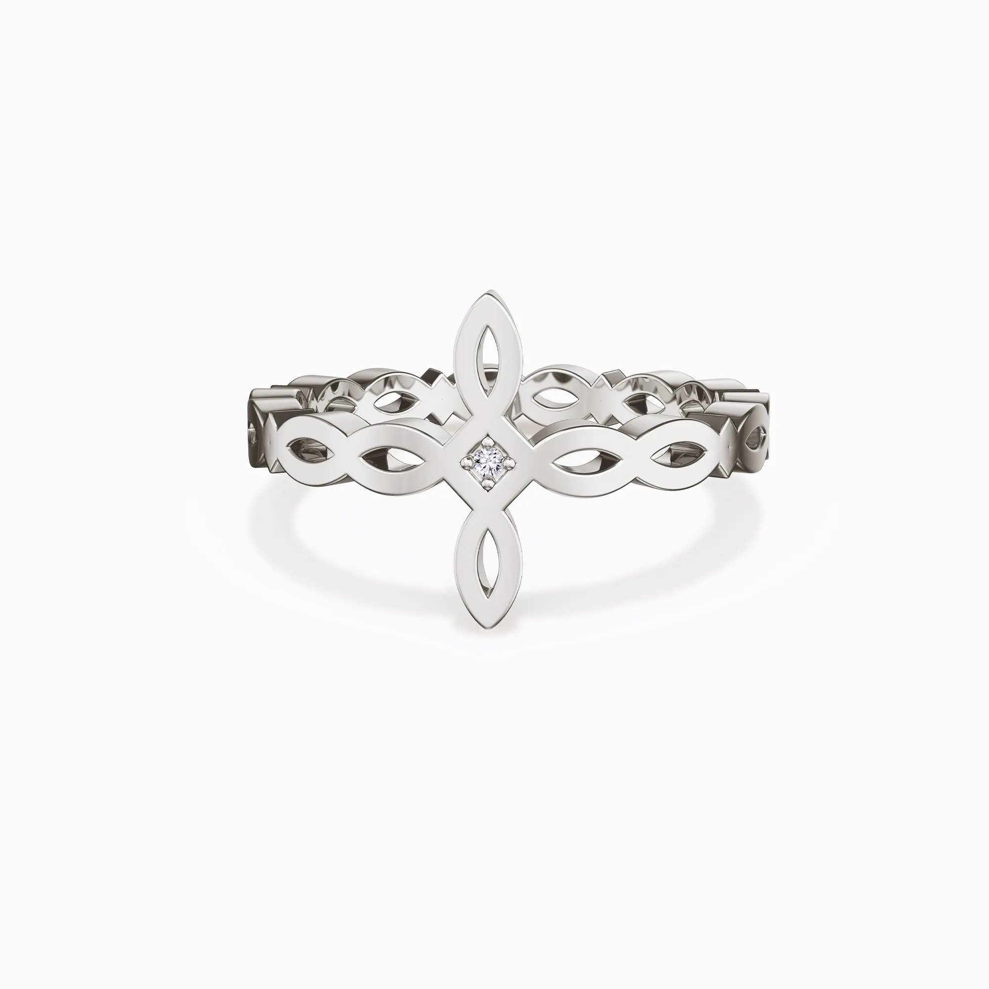 Divine Harmony Ichthys Cross Faith Protection Statement Ring sold by Vanimy Jewelry product image thumbnail 5