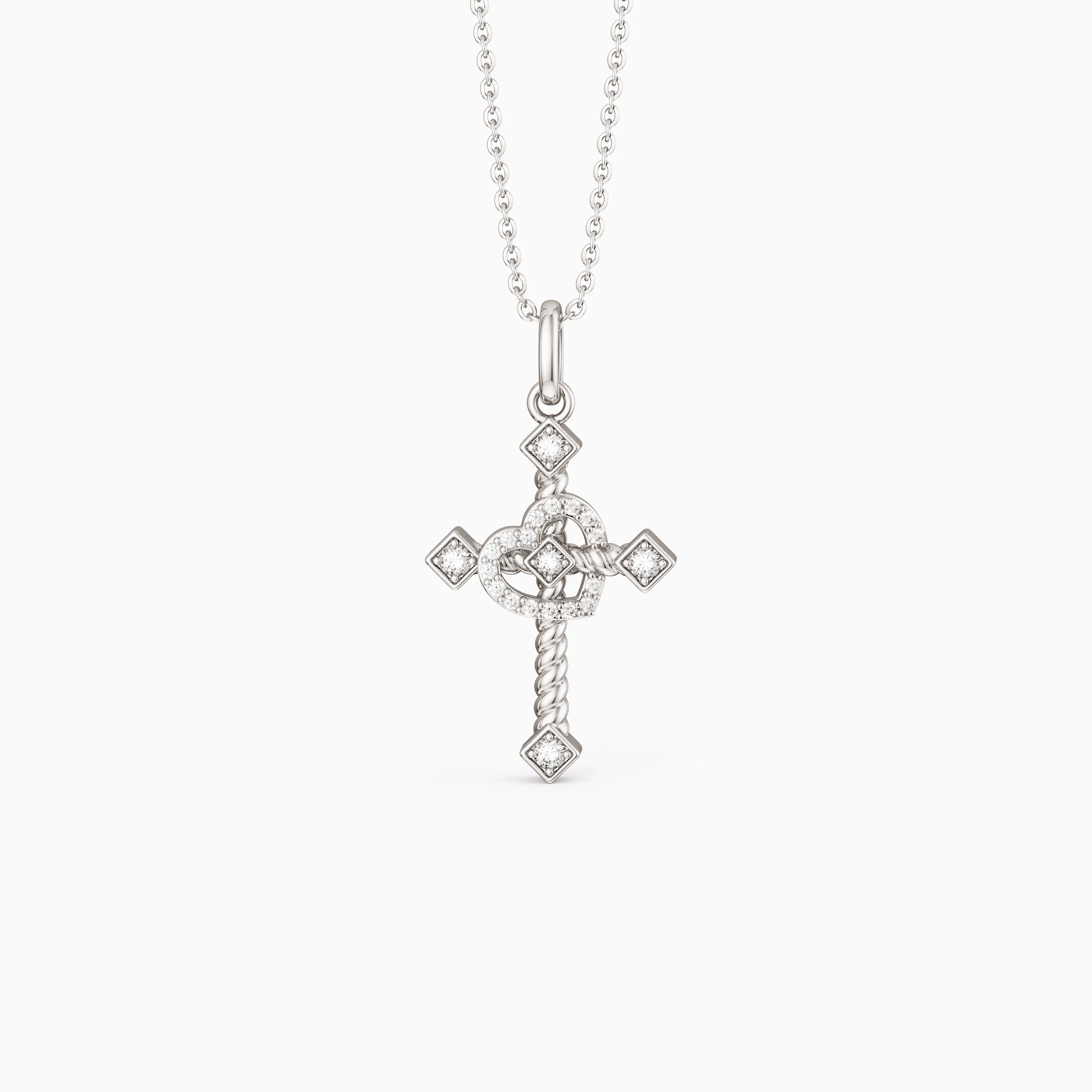 Heart Cross Cord Necklace sold by Vanimy Jewelry product image thumbnail 5