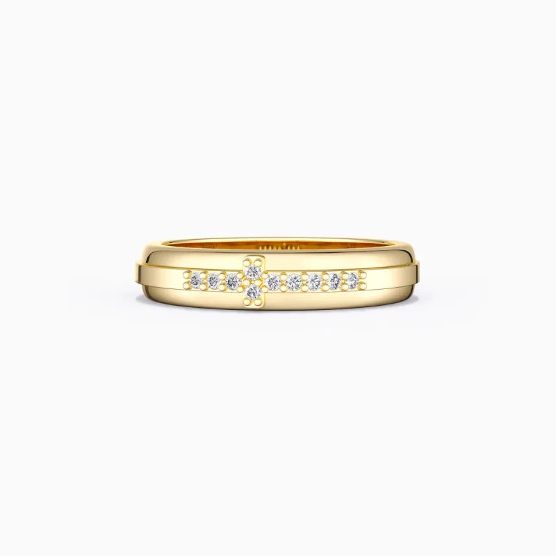 Customized Cross Pray Bands Ring sold by Vanimy Jewelry