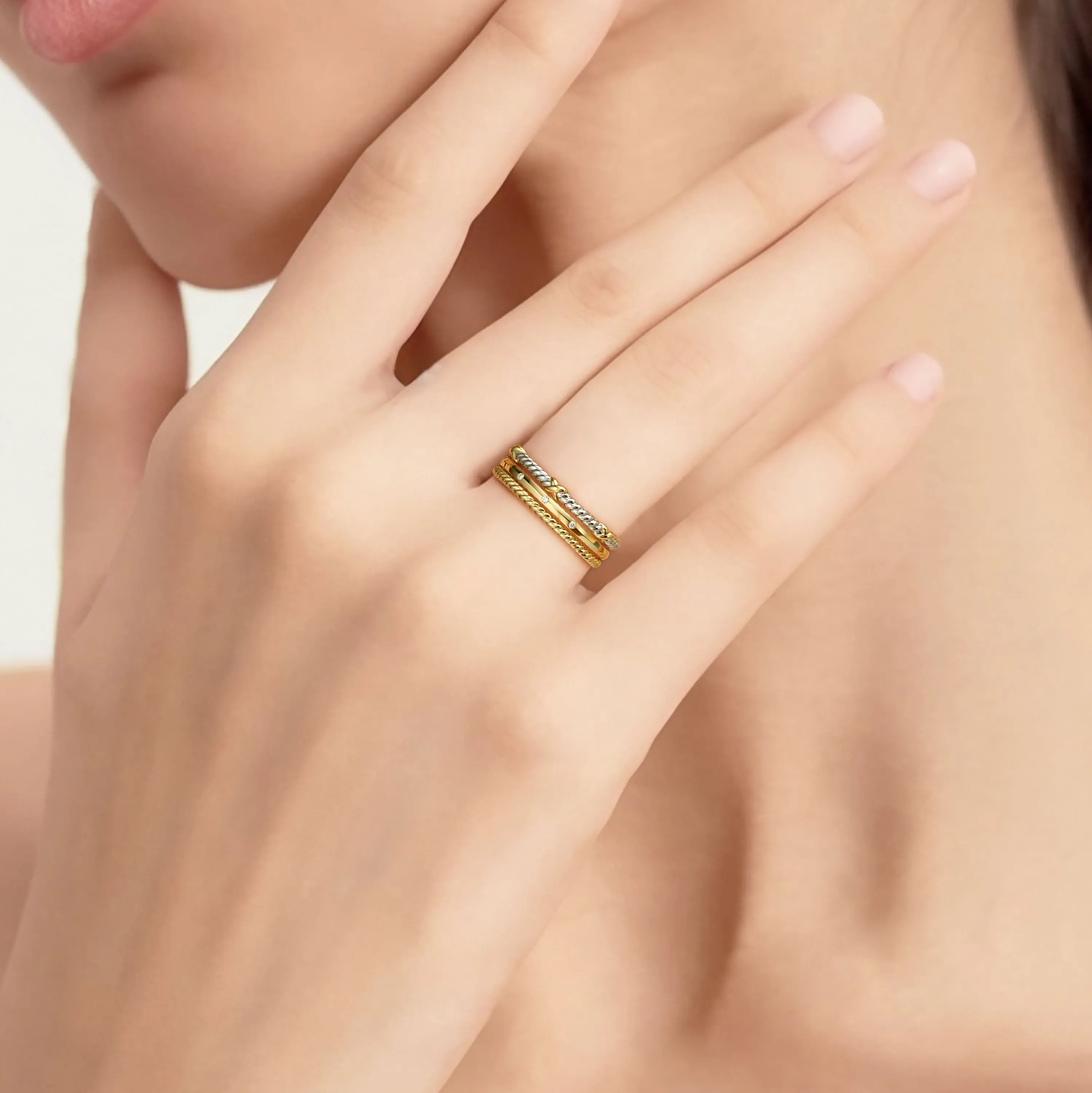 Three-Loop Stackable Knot Ring Set sold by Vanimy Jewelry product image thumbnail 3