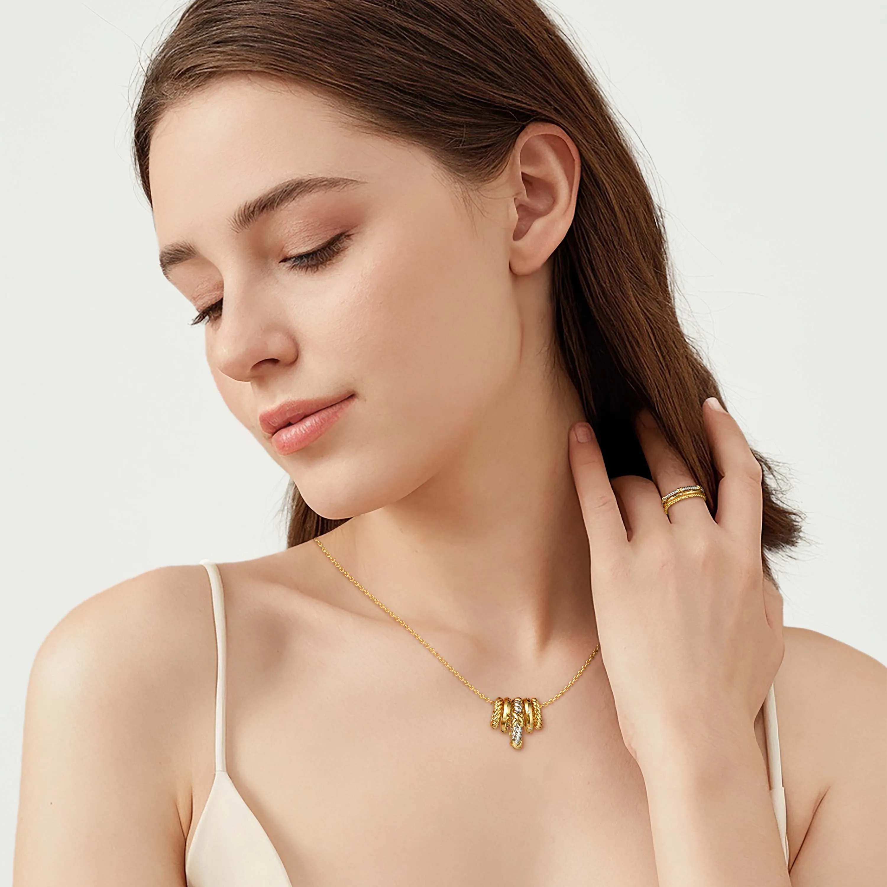 Three-Loop Stackable Knot Ring Set sold by Vanimy Jewelry product image thumbnail 4