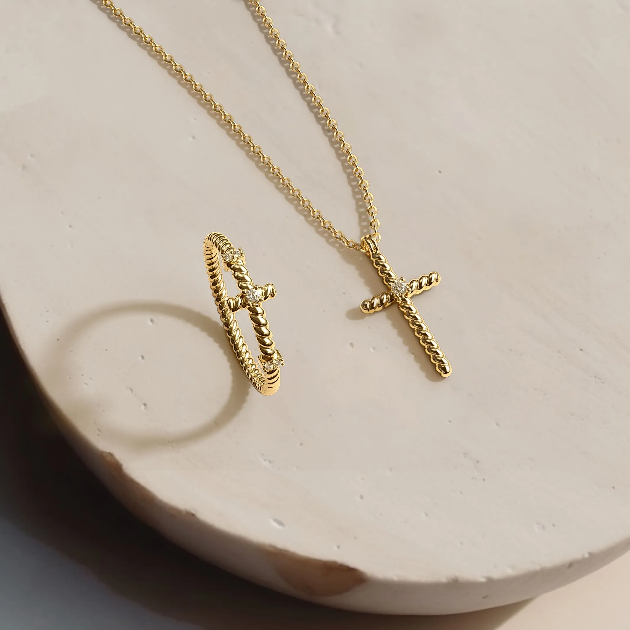 Rope Cross Stack Ring sold by Vanimy Jewelry product image thumbnail 5