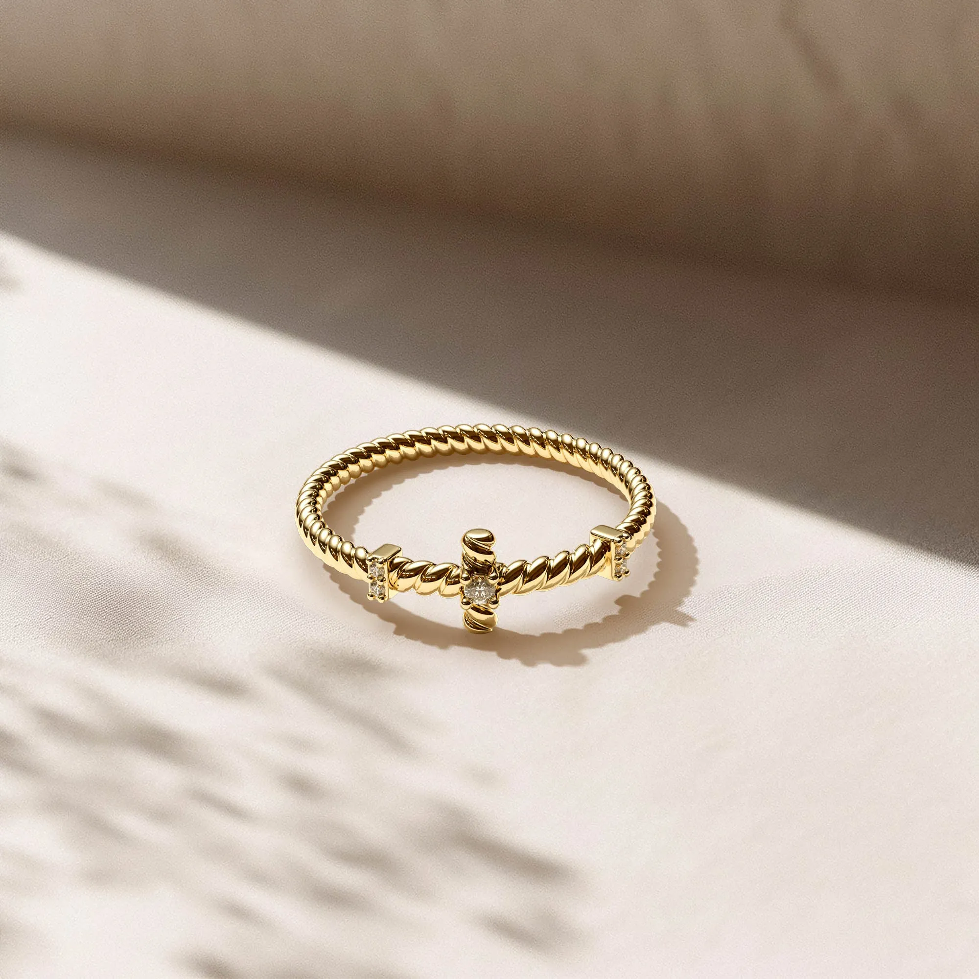 Rope Cross Stack Ring sold by Vanimy Jewelry product image thumbnail 2